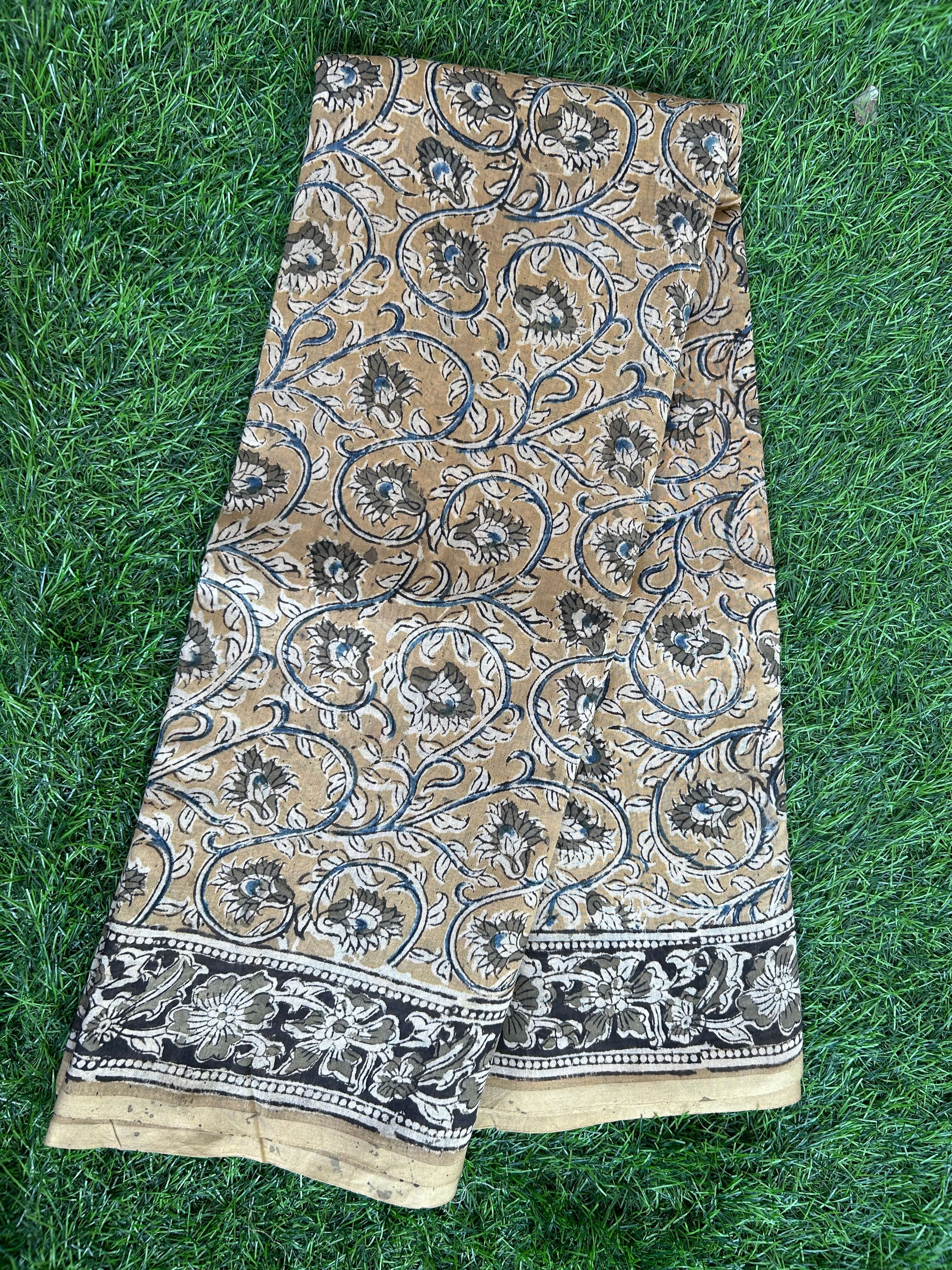 Kalamkari Chanderi Silk Saree-KCHAN-M136