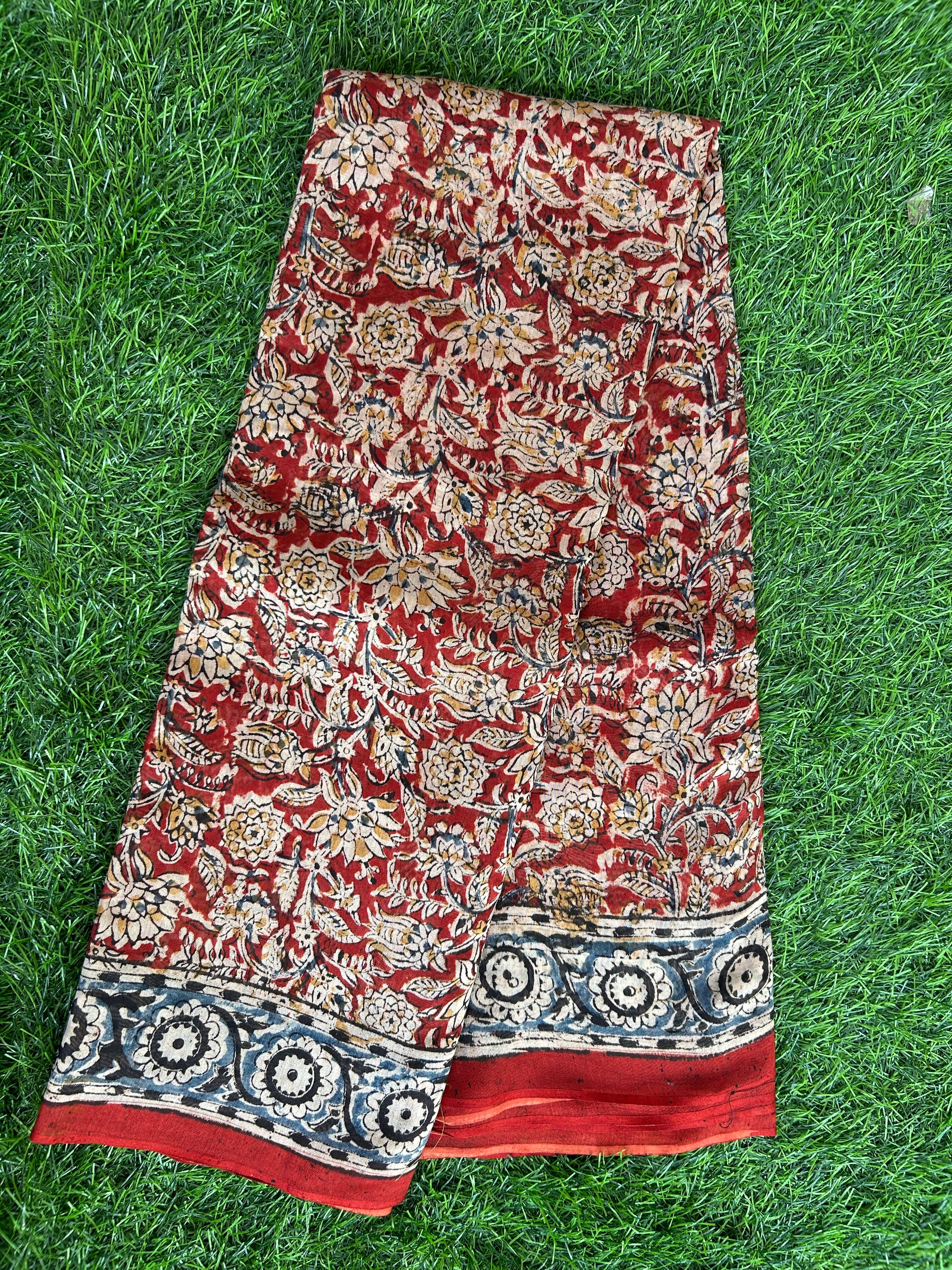 Kalamkari Chanderi Silk Saree-KCHAN-M137
