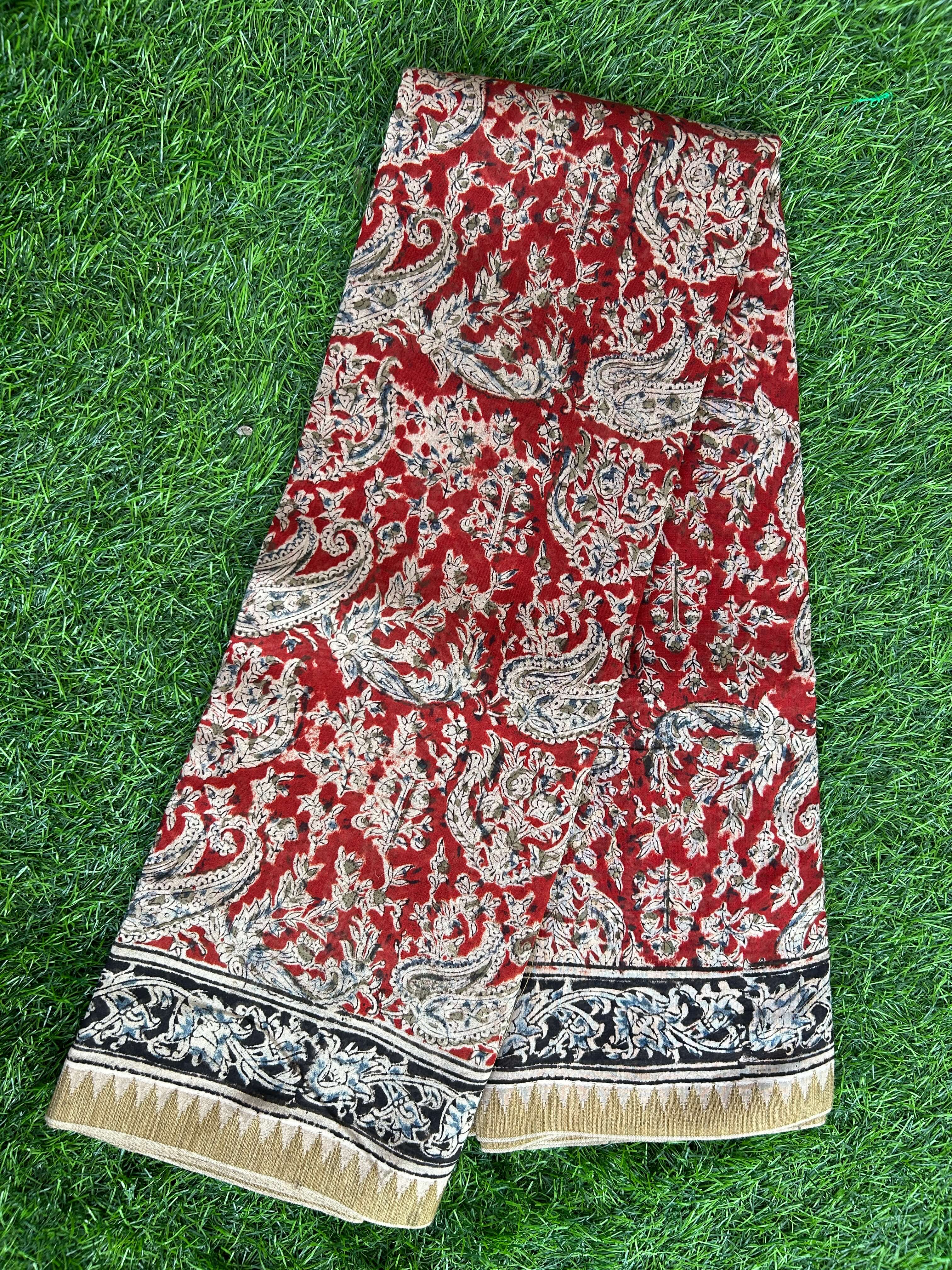 Kalamkari Chanderi Silk Saree-KCHAN-M139
