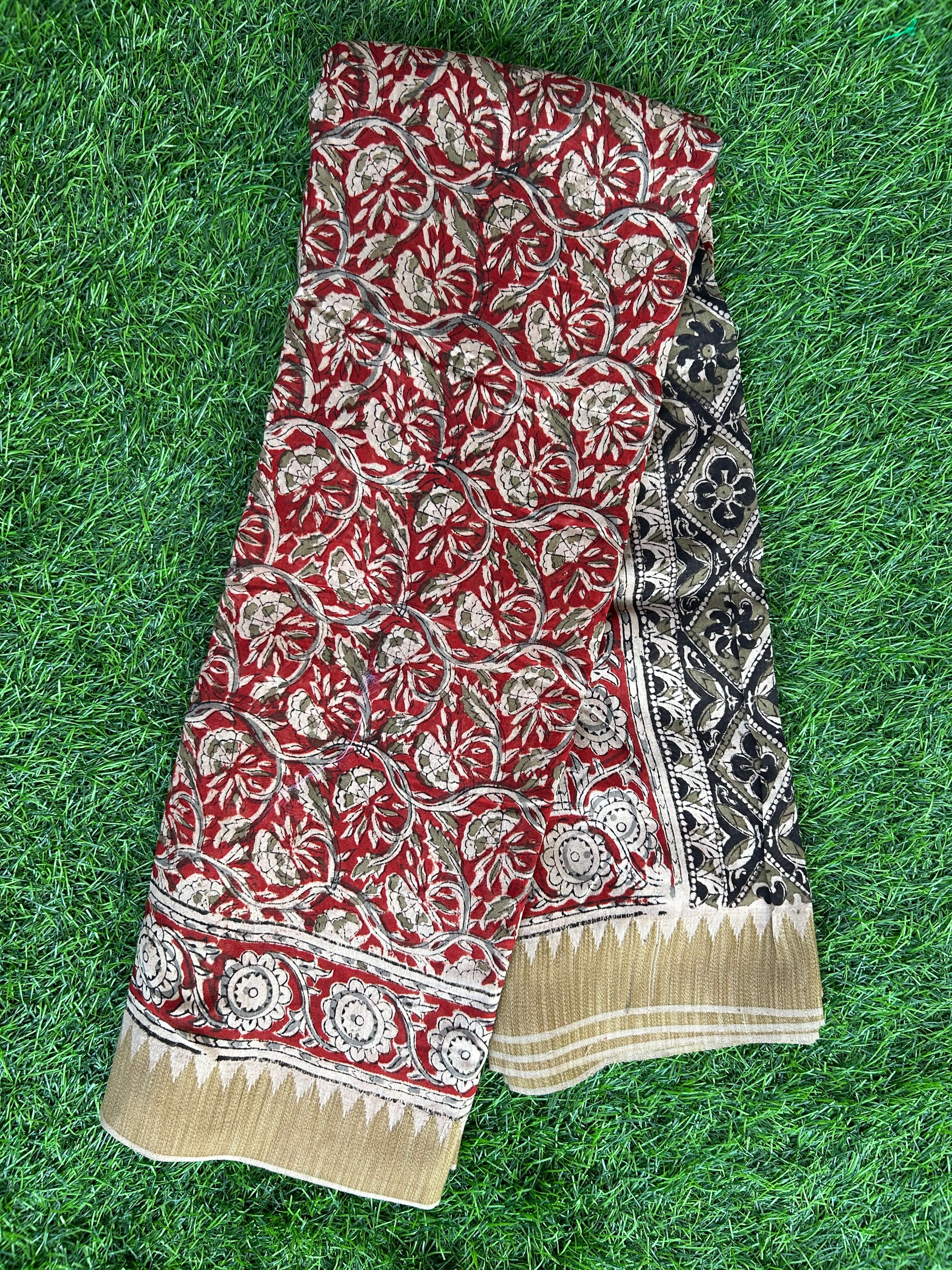 Kalamkari Chanderi Silk Saree-KCHAN-M141