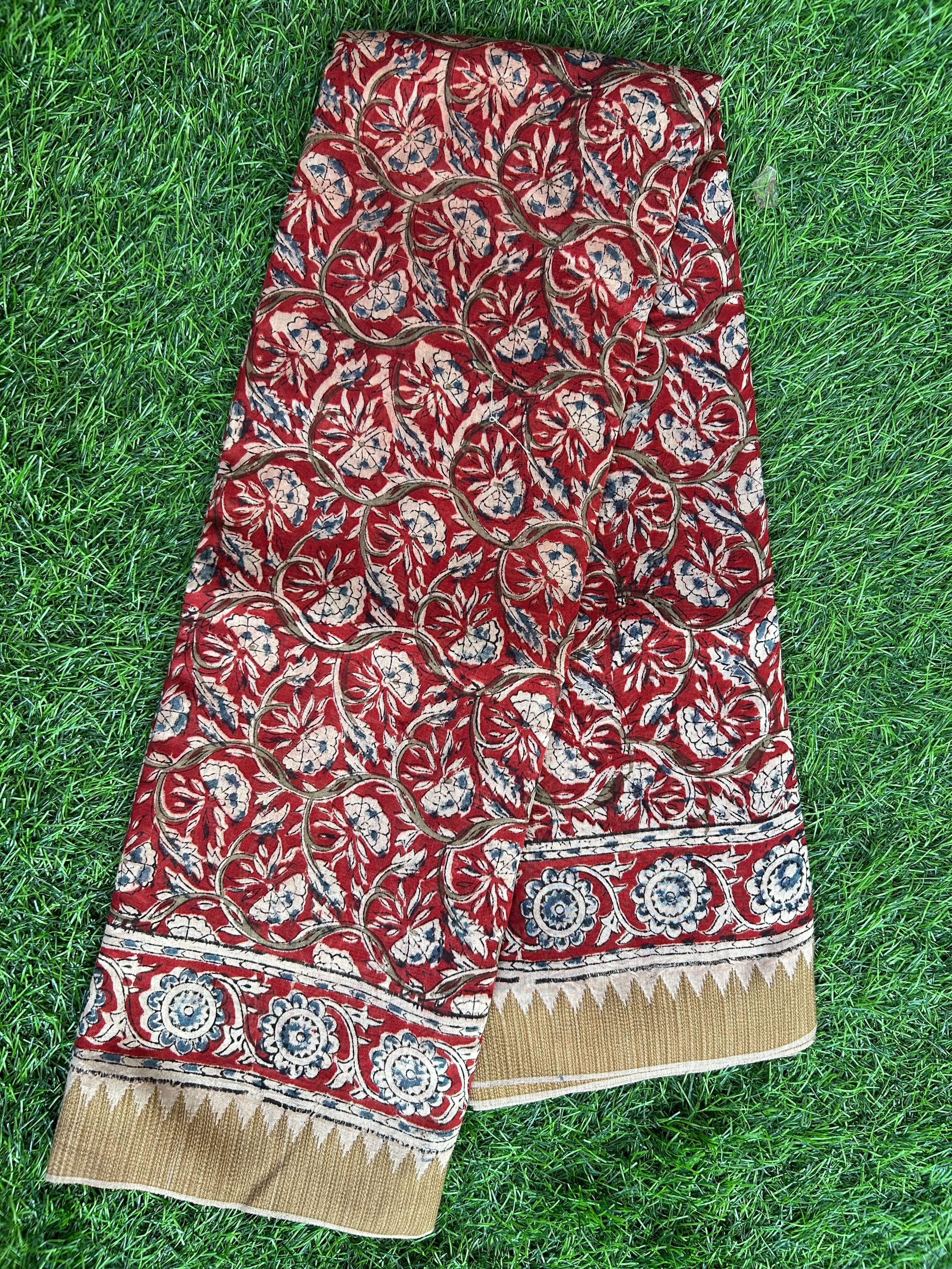Kalamkari Chanderi Silk Saree-KCHAN-M167