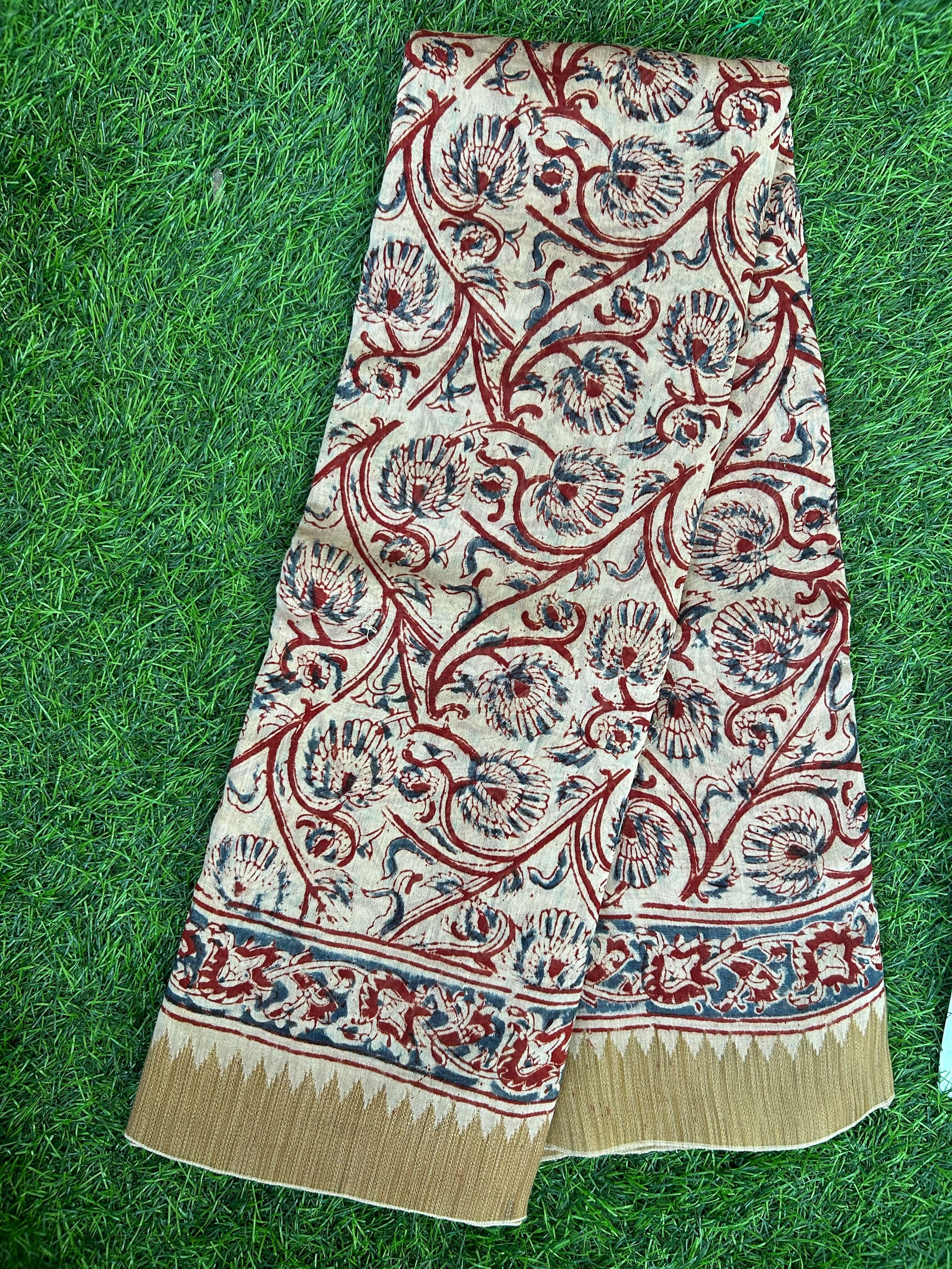 Kalamkari Chanderi Silk Saree-KCHAN-M170
