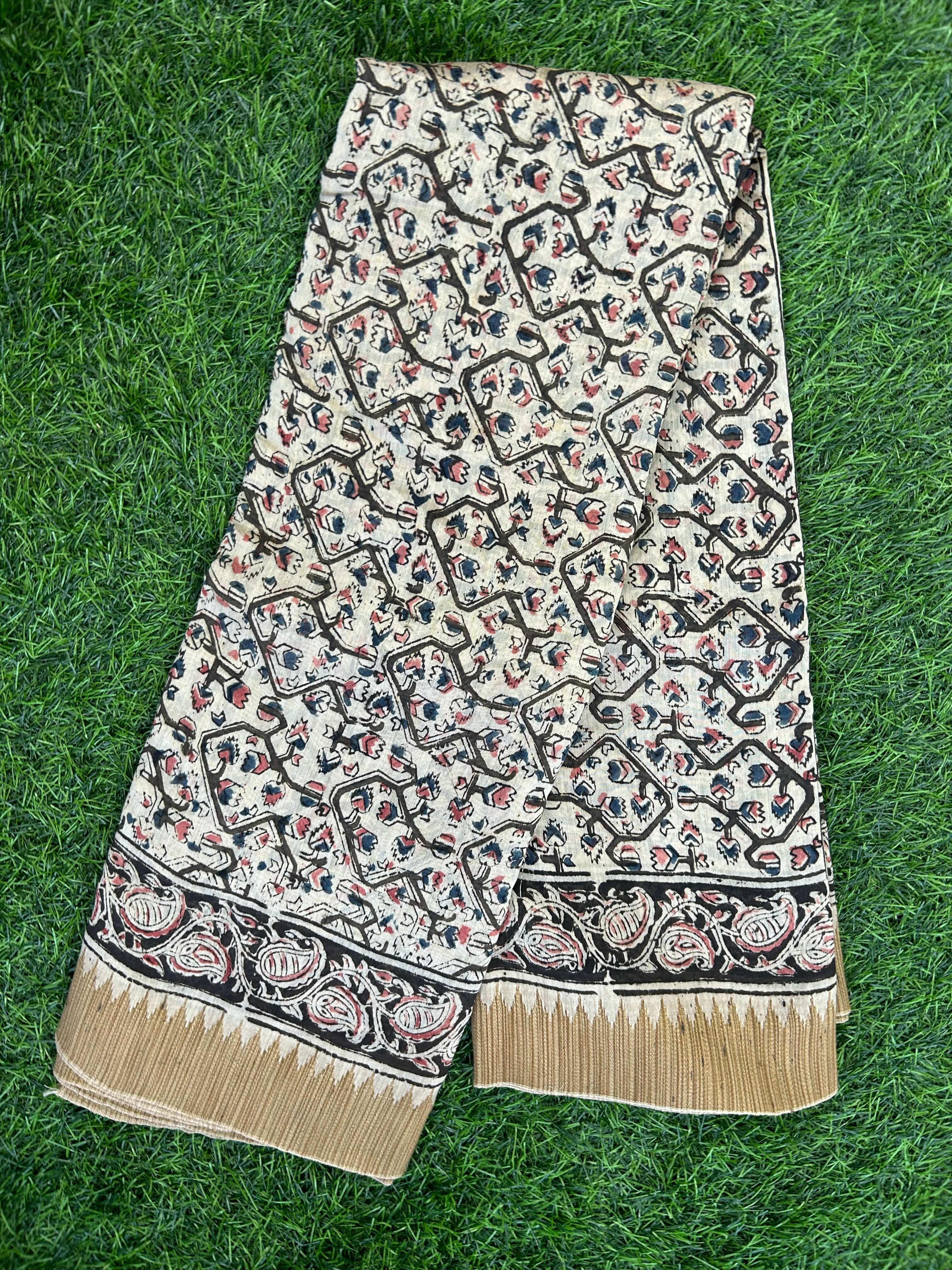 Kalamkari Chanderi Silk Saree-KCHAN-M181