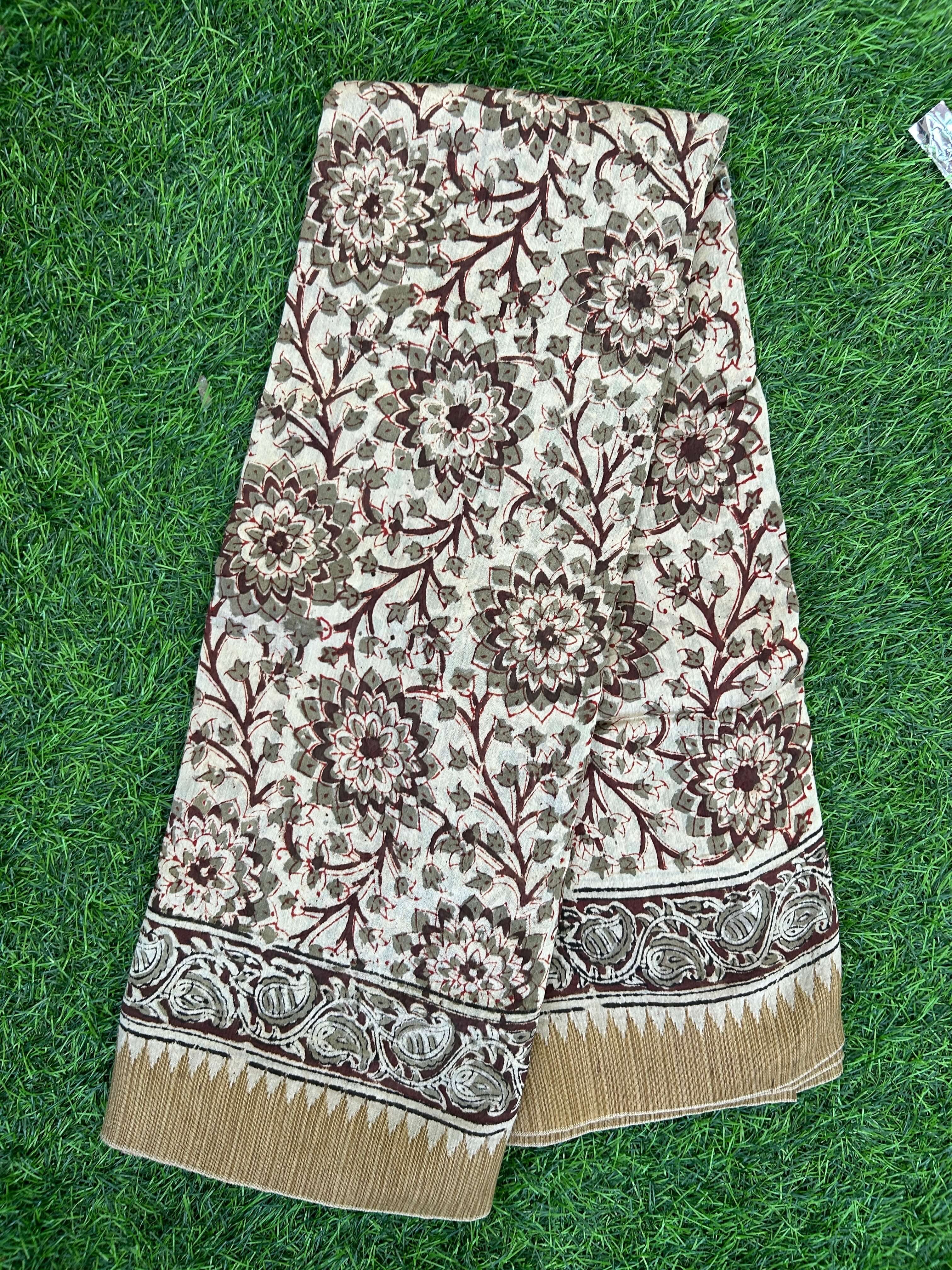 Kalamkari Chanderi Silk Saree-KCHAN-M155