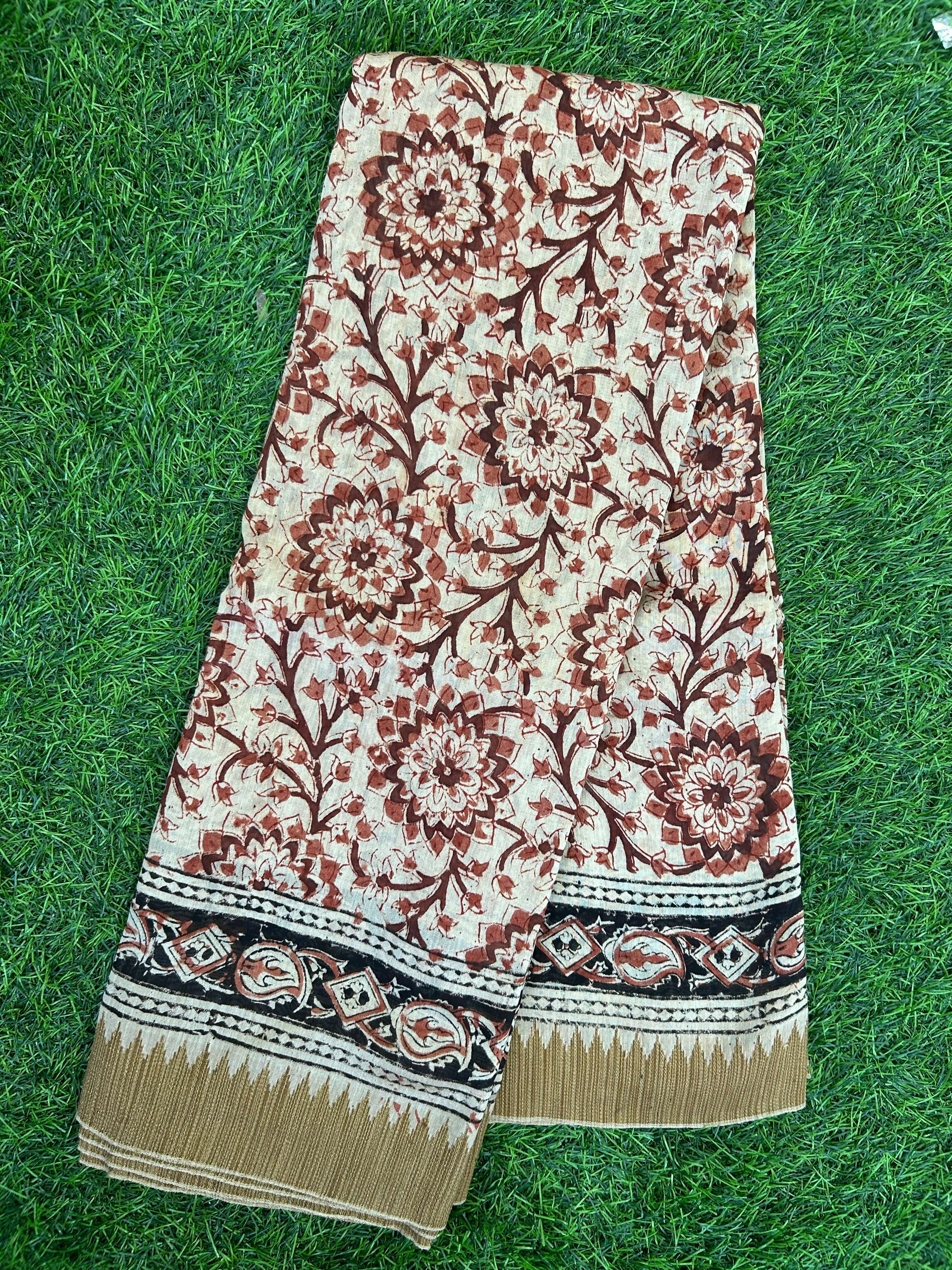 Kalamkari Chanderi Silk Saree-KCHAN-M156