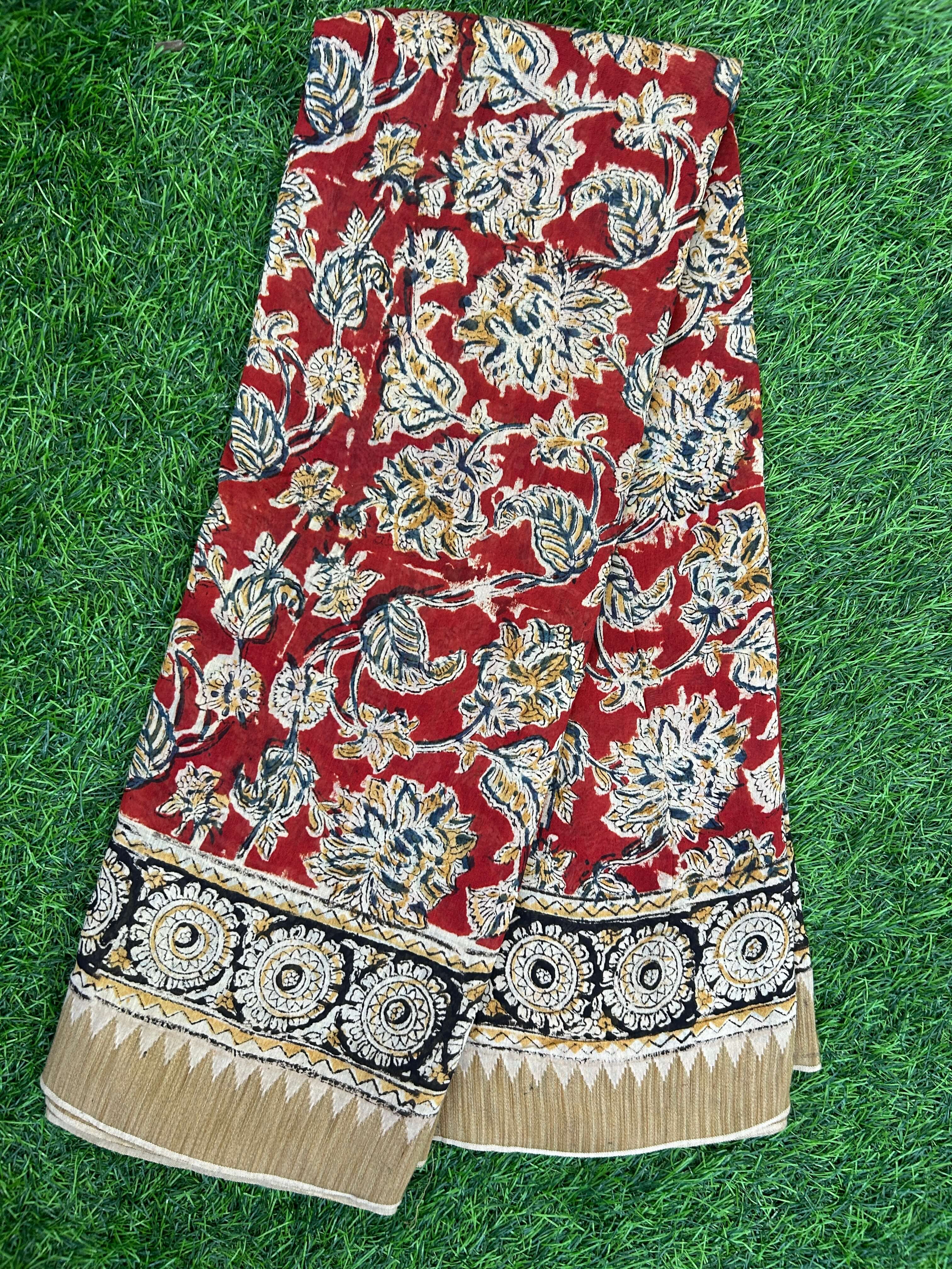 Kalamkari Chanderi Silk Saree-KCHAN-M157