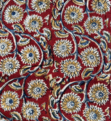 Kalamkari Block Printed Chennuri Silk Fabric - HBPS-B044