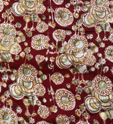 Kalamkari Block Printed Chennuri Silk Fabric - HBPS-B037