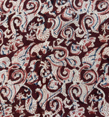 Kalamkari Block Printed Chennuri Silk Fabric - HBPS-B039