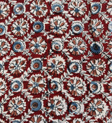 Kalamkari Block Printed Chennuri Silk Fabric - HBPS-B038
