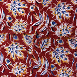 Kalamkari Block Printed Chennuri Silk Fabric - HBPS-B015