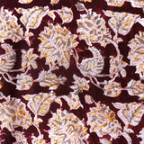 Kalamkari Block Printed Chennuri Silk Fabric - HBPS-B011