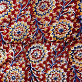 Kalamkari Block Printed Chennuri Silk Fabric - HBPS-B012