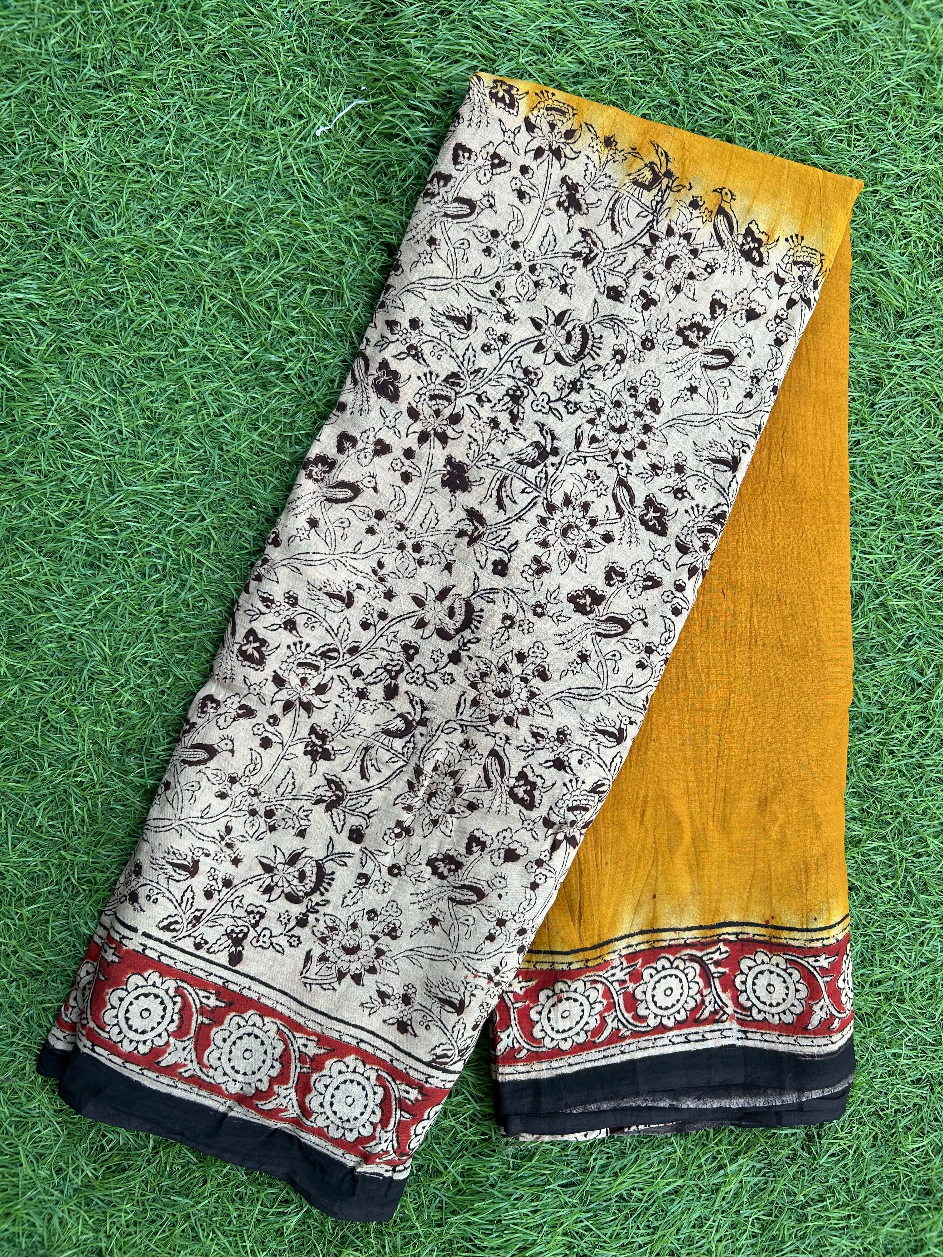 Kalamkari Chennuri Silk Half&Half Saree KCS-HHS-M002