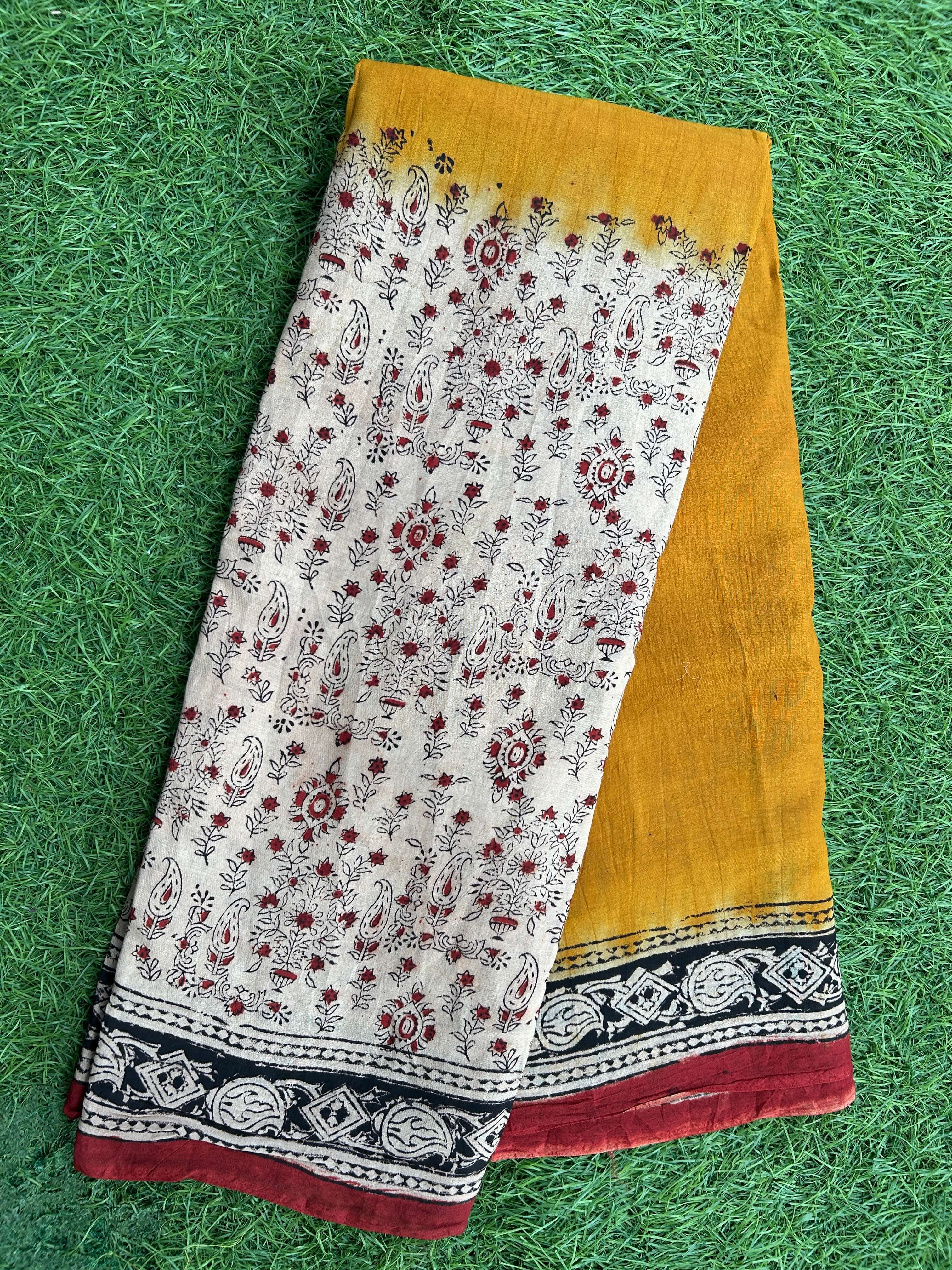 Kalamkari Chennuri Silk Half&Half Saree KCS-HHS-M004