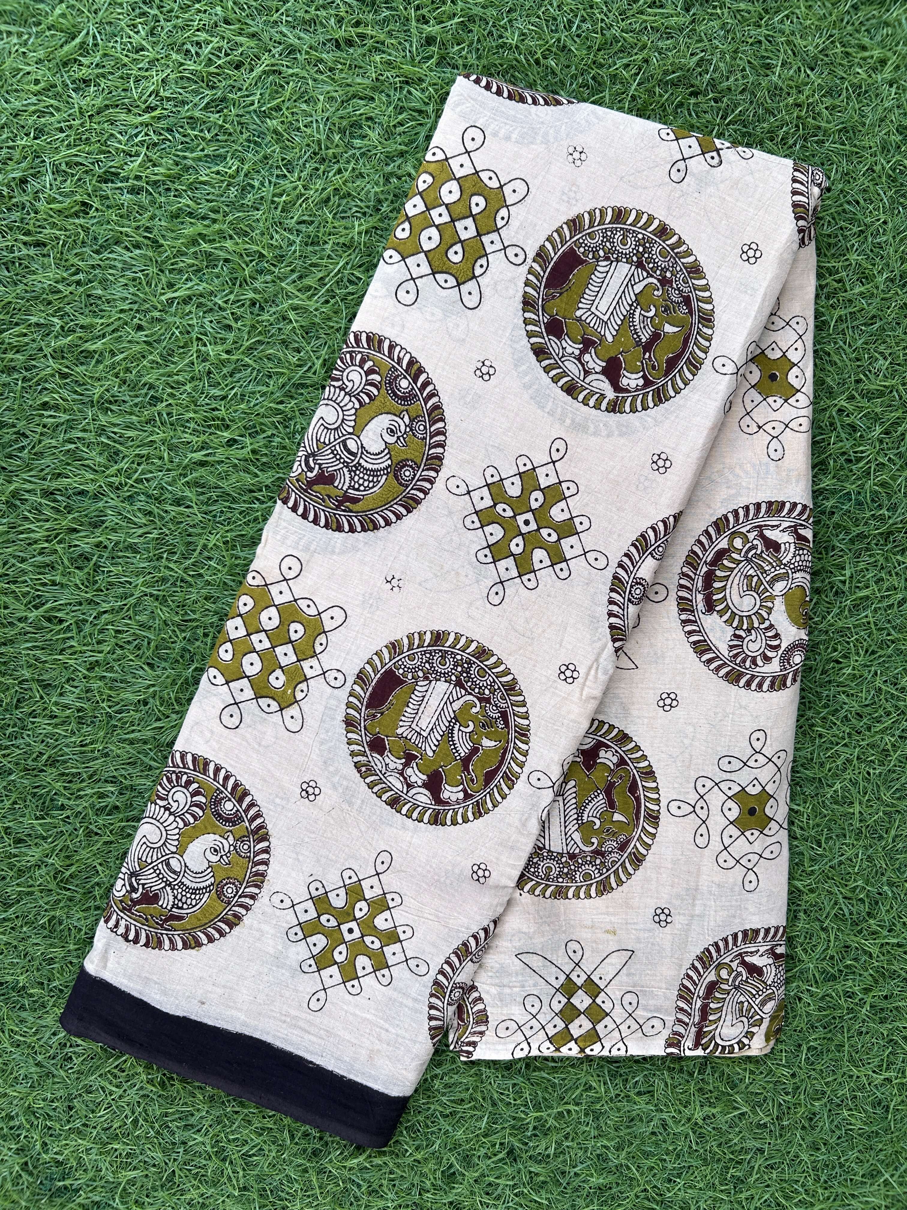Kalamkari Cotton Saree – KCS-M749