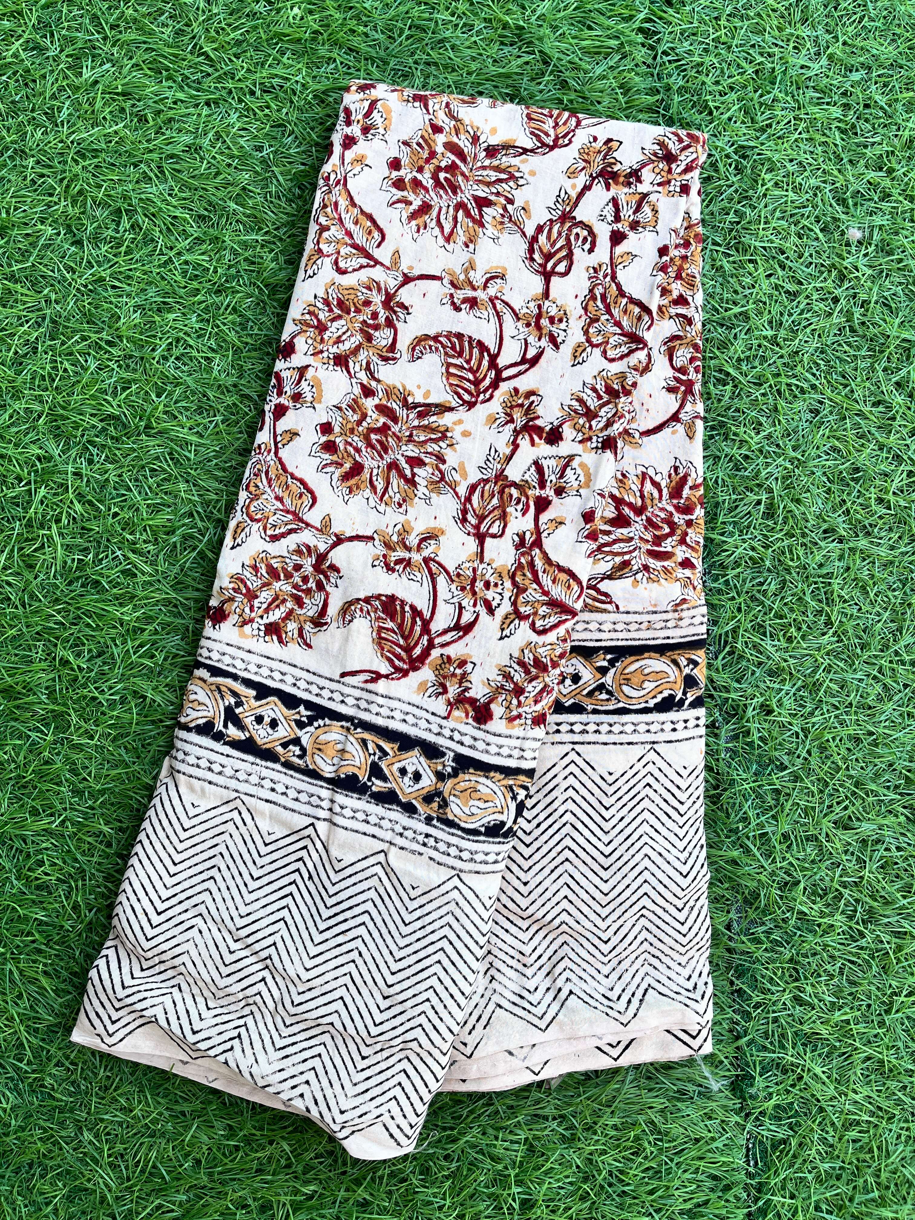 Kalamkari Chennuri Silk Kaddi Border Saree KSS-HBB-002