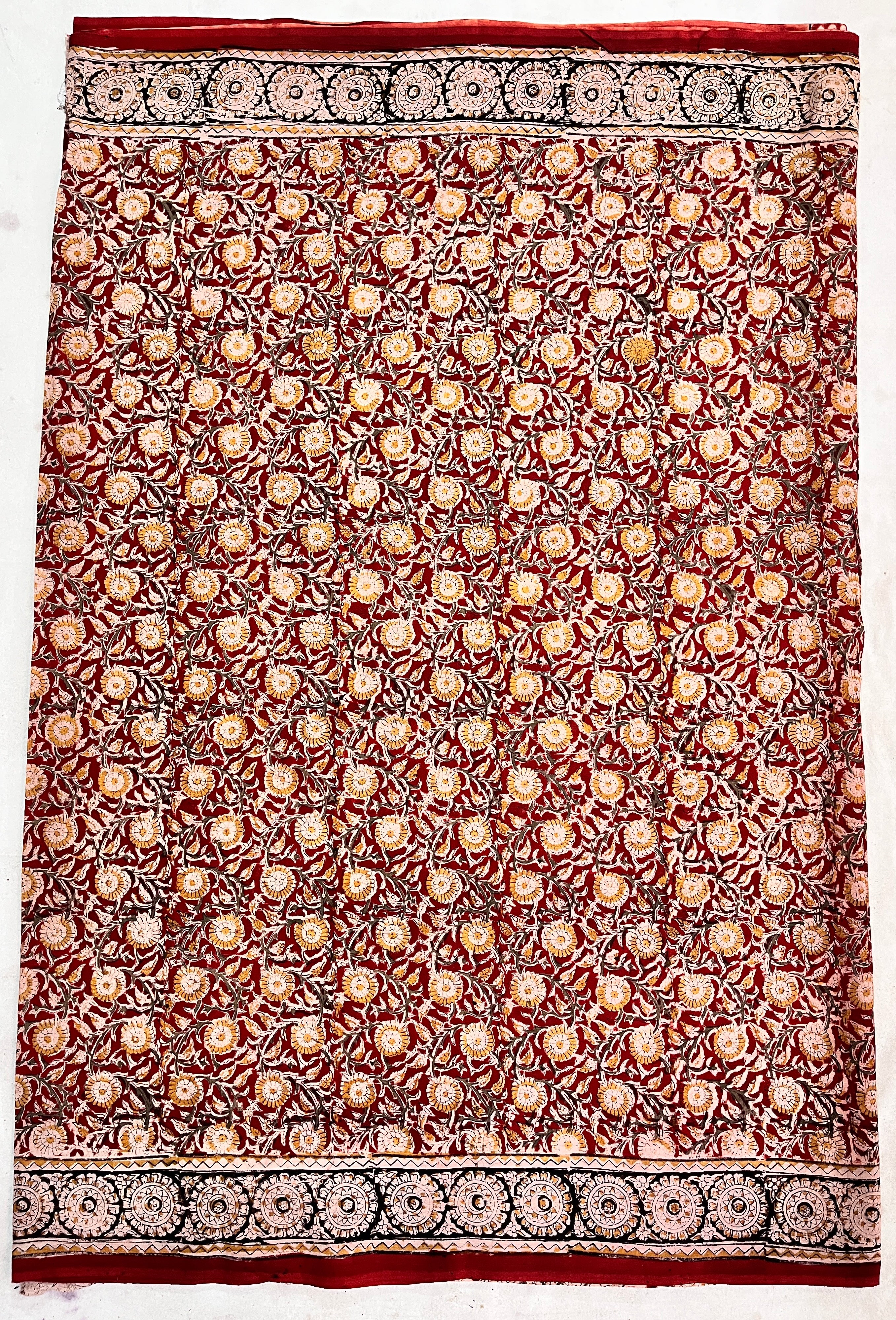 Hand Block Printed Kalamkari Saree KCH-M064