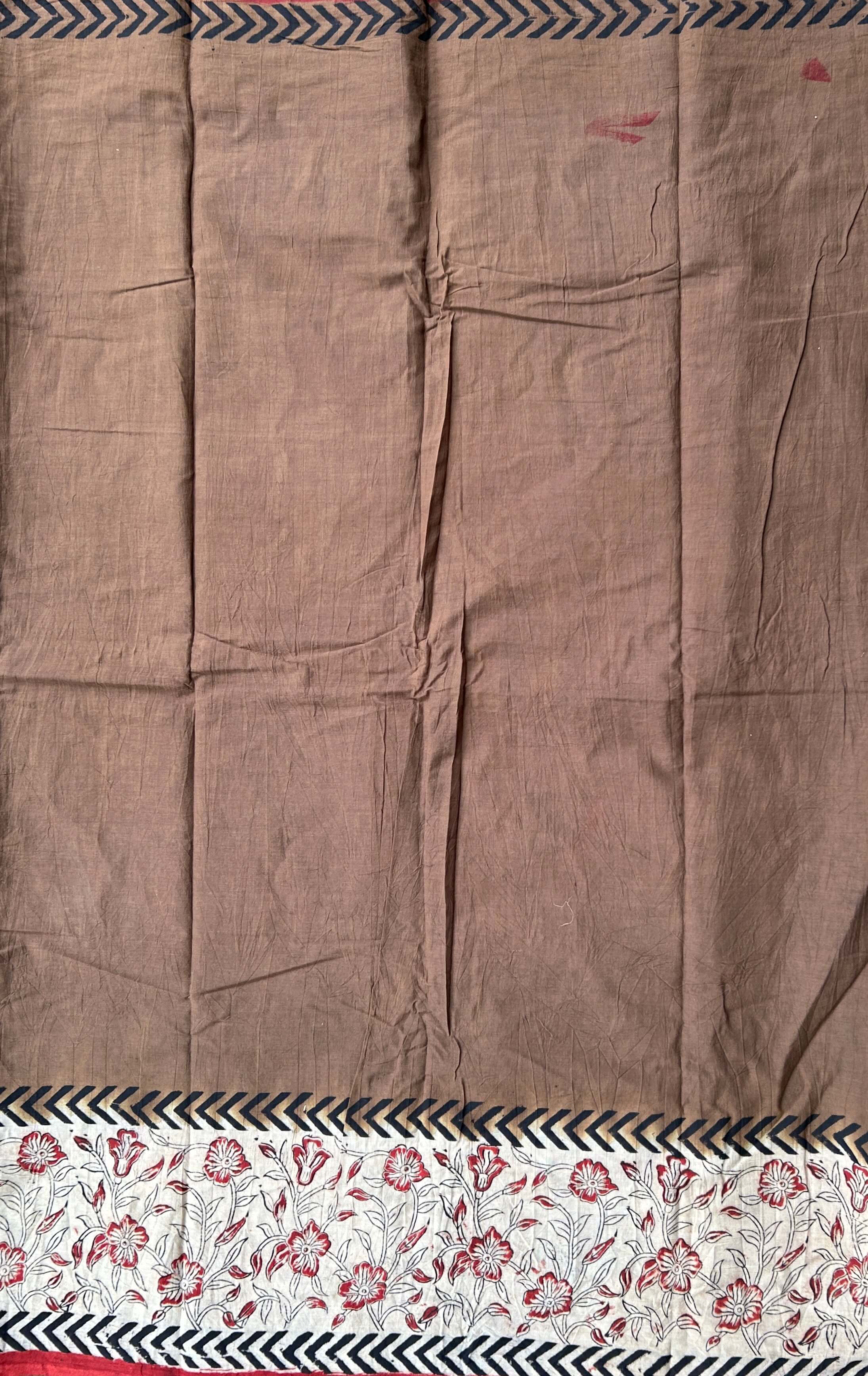 Kalamkari Cotton Kaddi Border Saree KCS-HPGB-M012