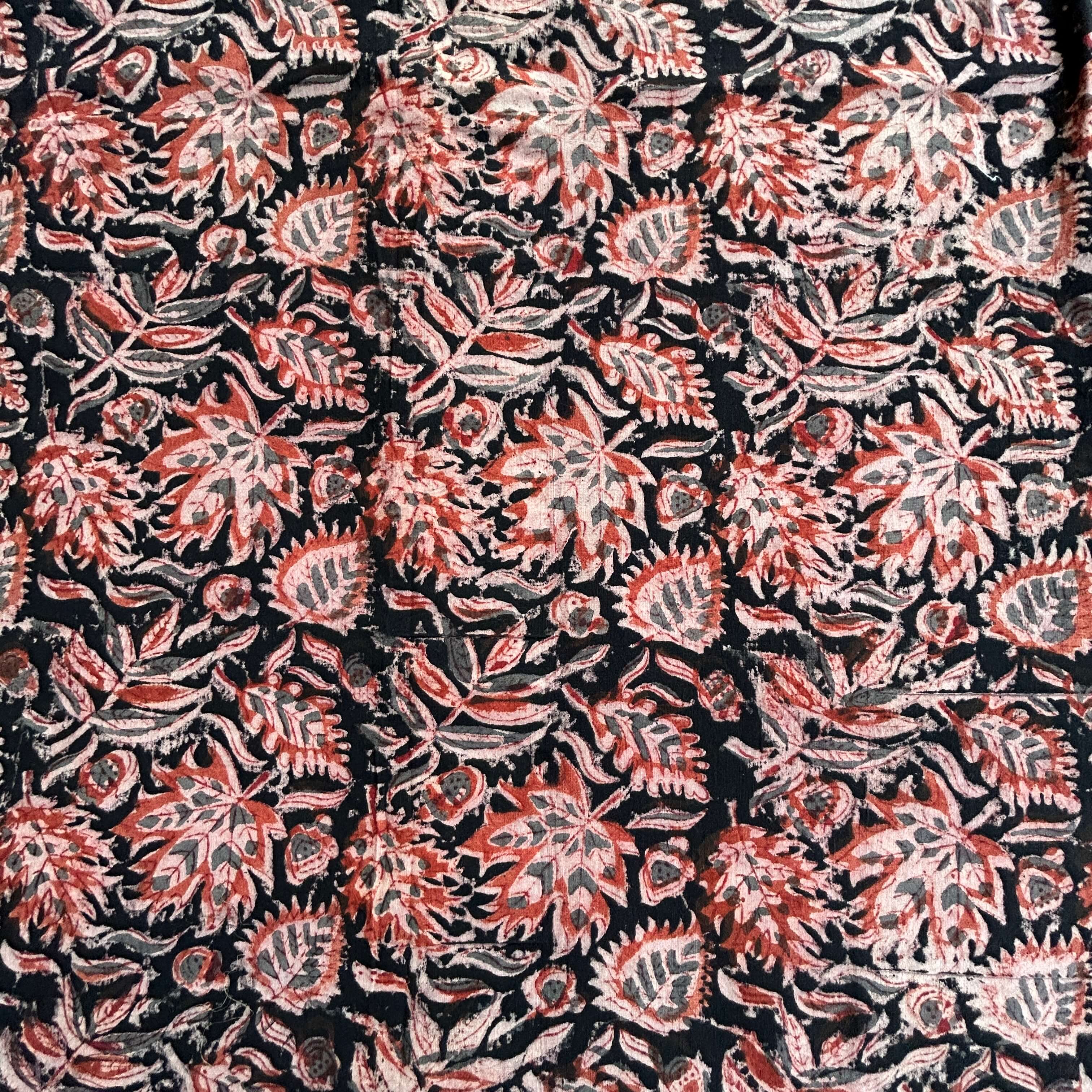 Kalamkari Block Printed Cotton Fabric - HBP-B080
