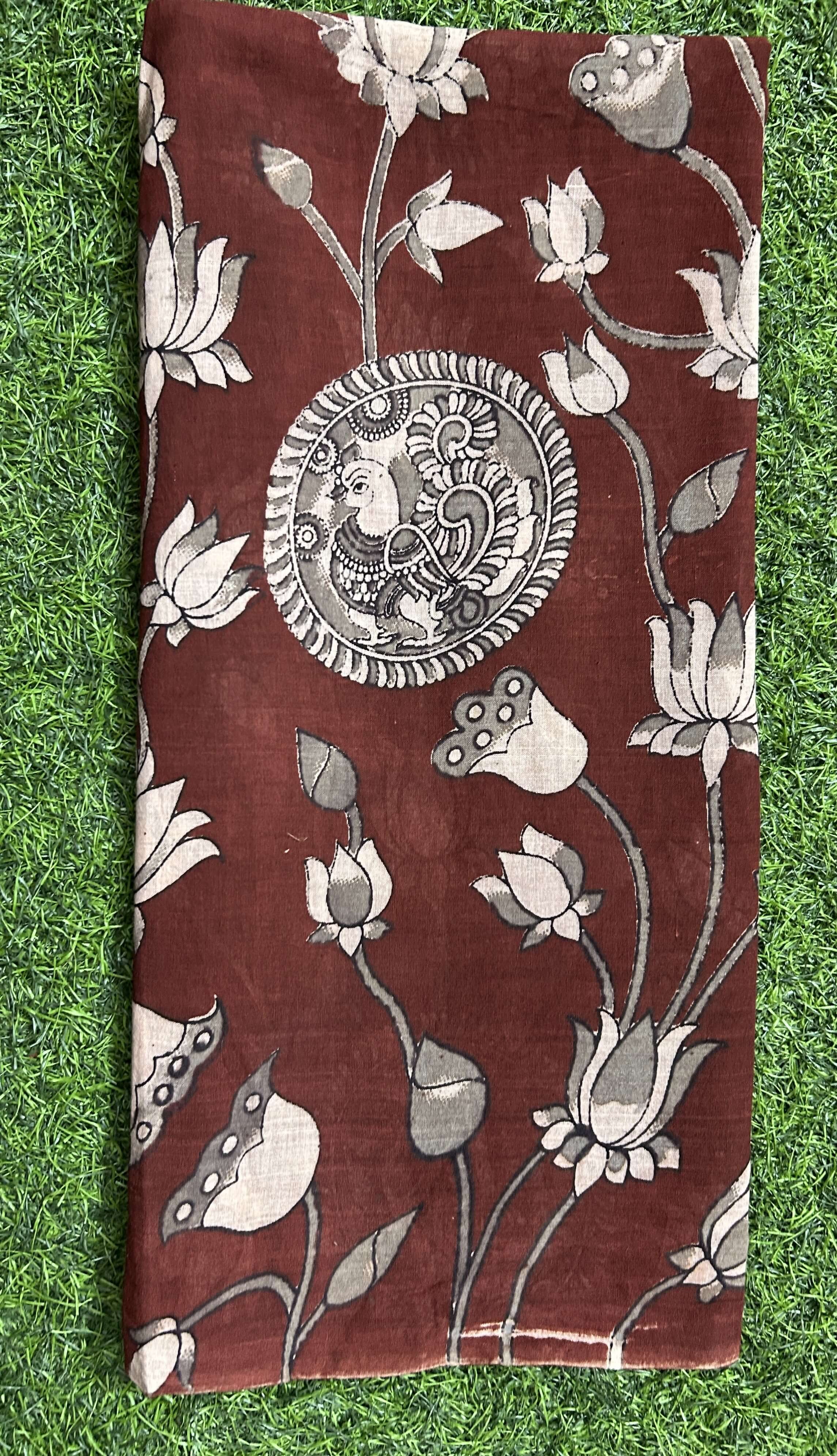 Kalamkari Cotton Screen Print Dupatta- KSPCD-M127