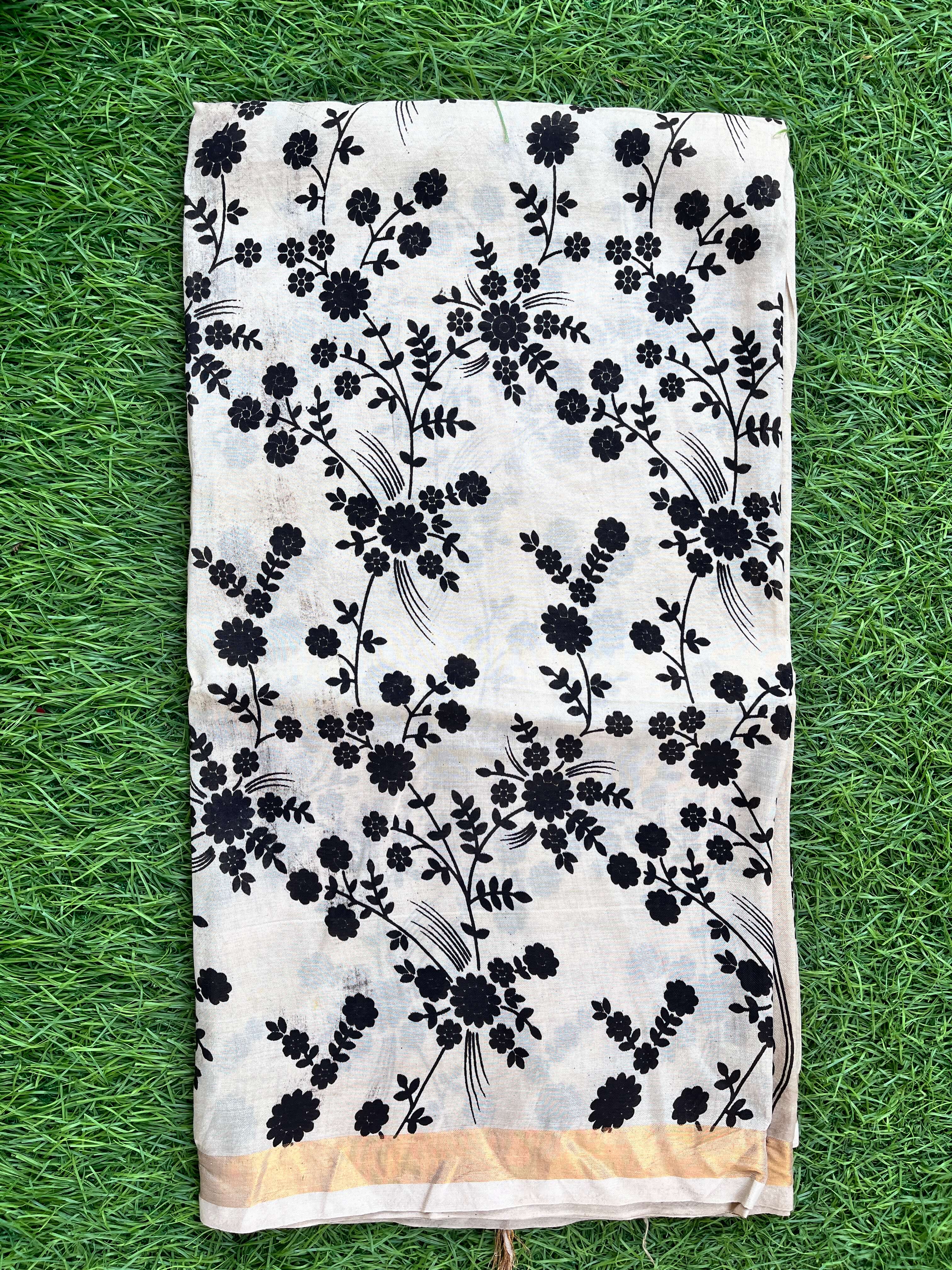 Kaddi Border Kalamkari Dupatta- KBKHBD-N-M169