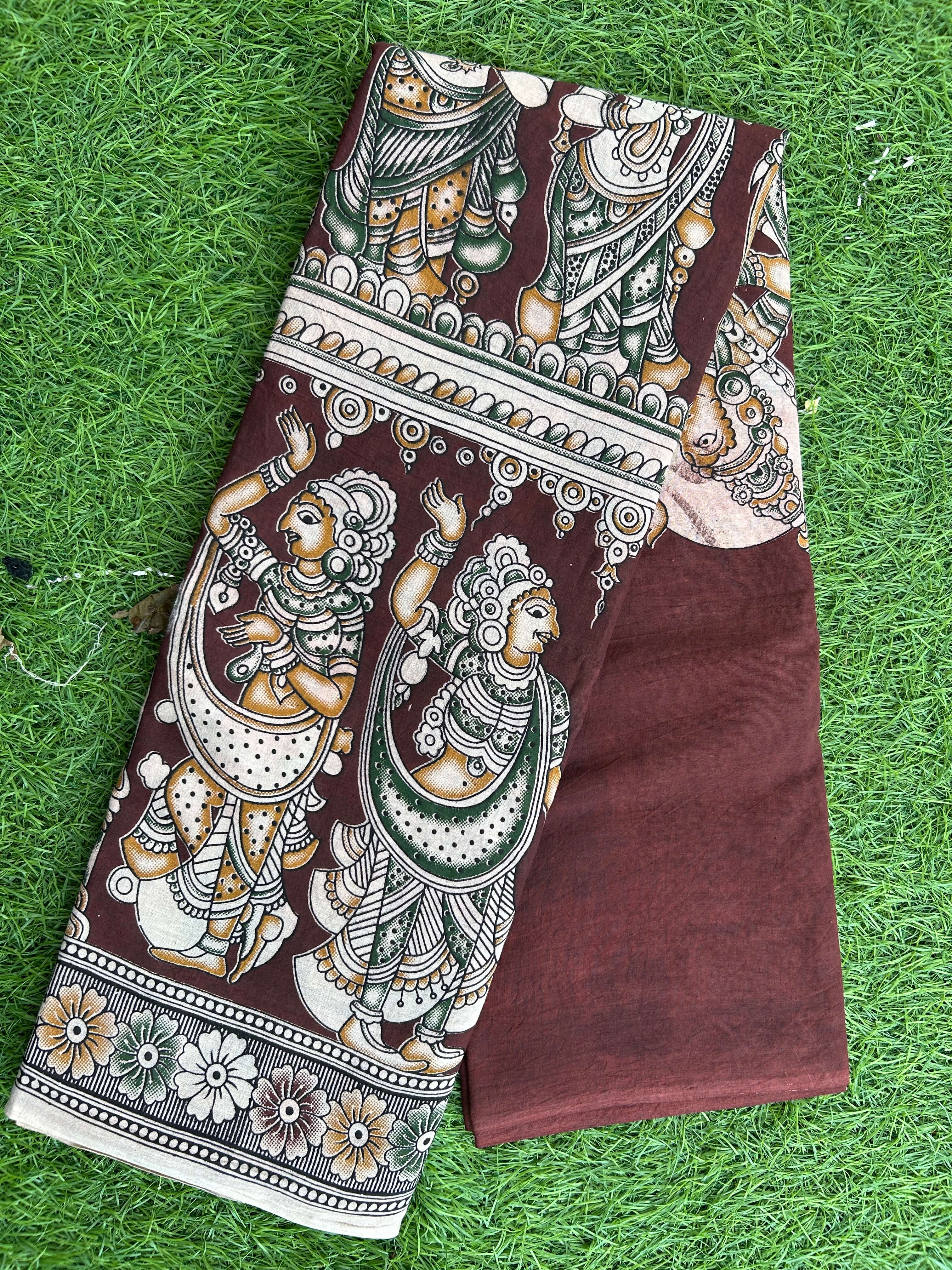 Kalamkari Cotton Saree – KCS-M452