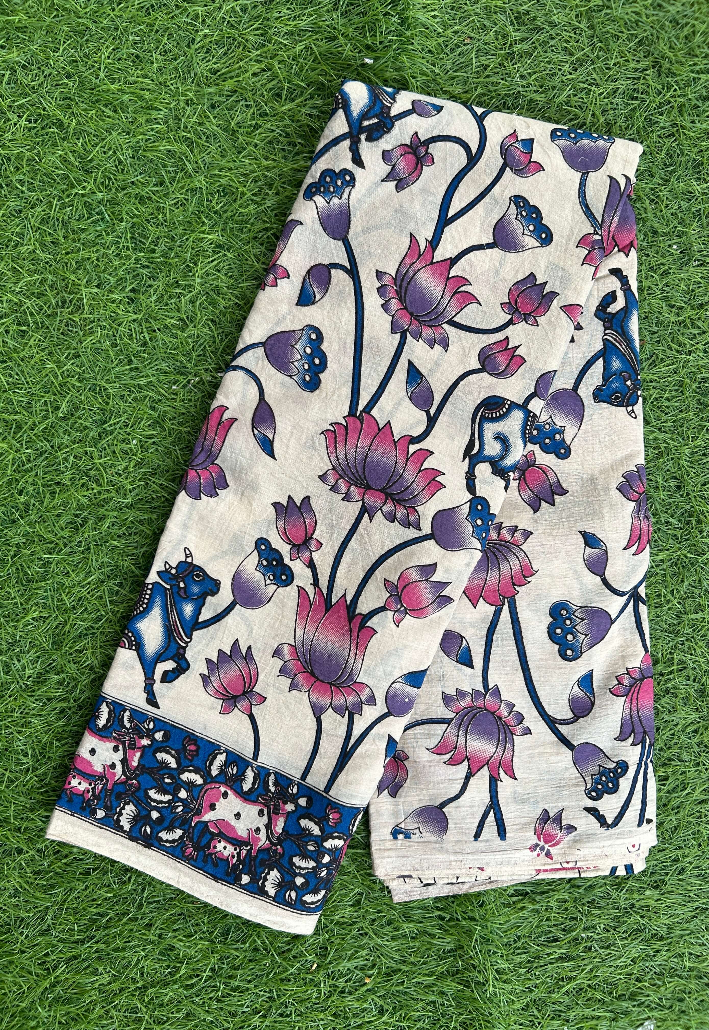 Kalamkari Cotton Saree – KCS-M490