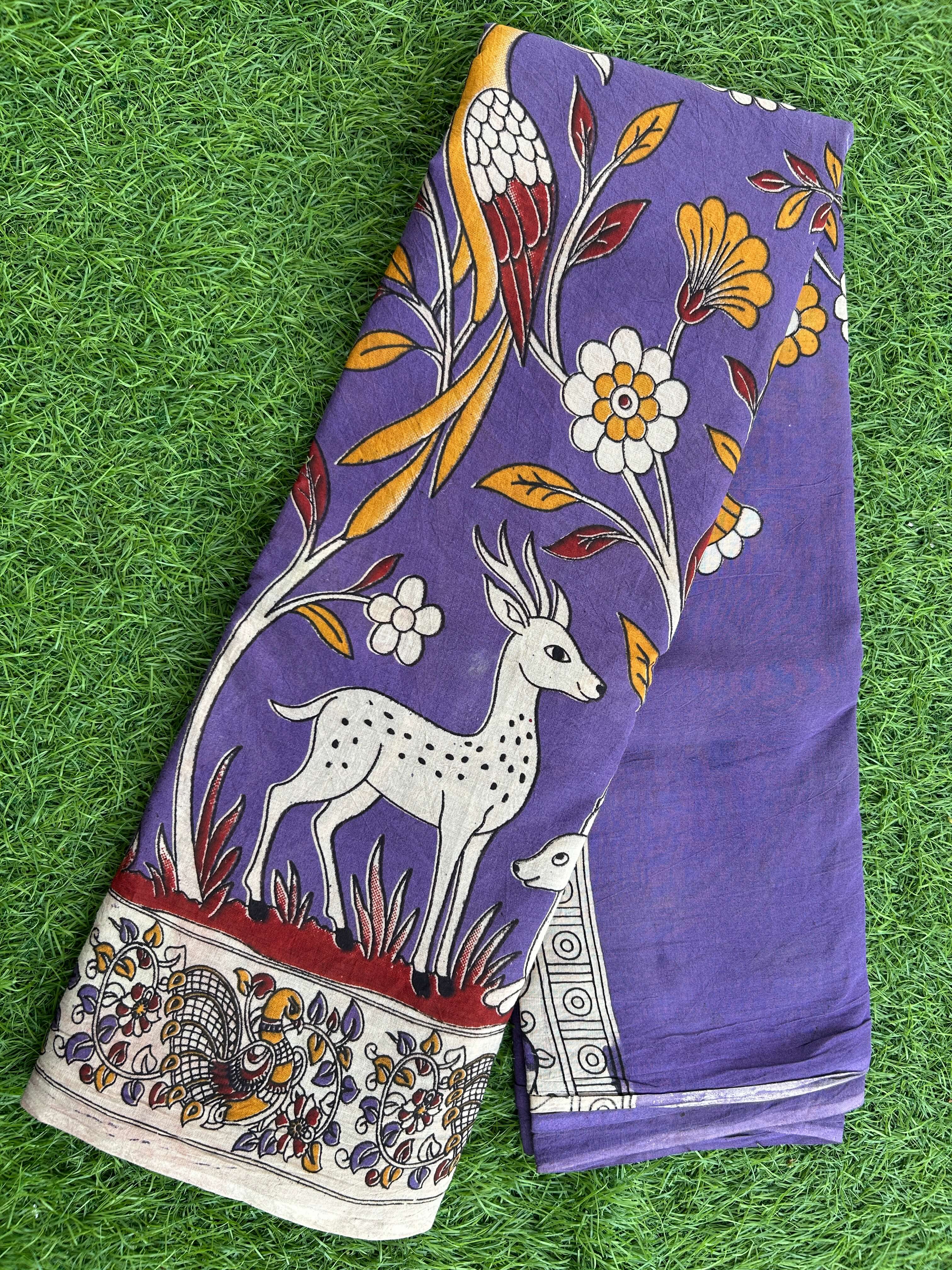 Kalamkari Cotton Saree – KCS-M449