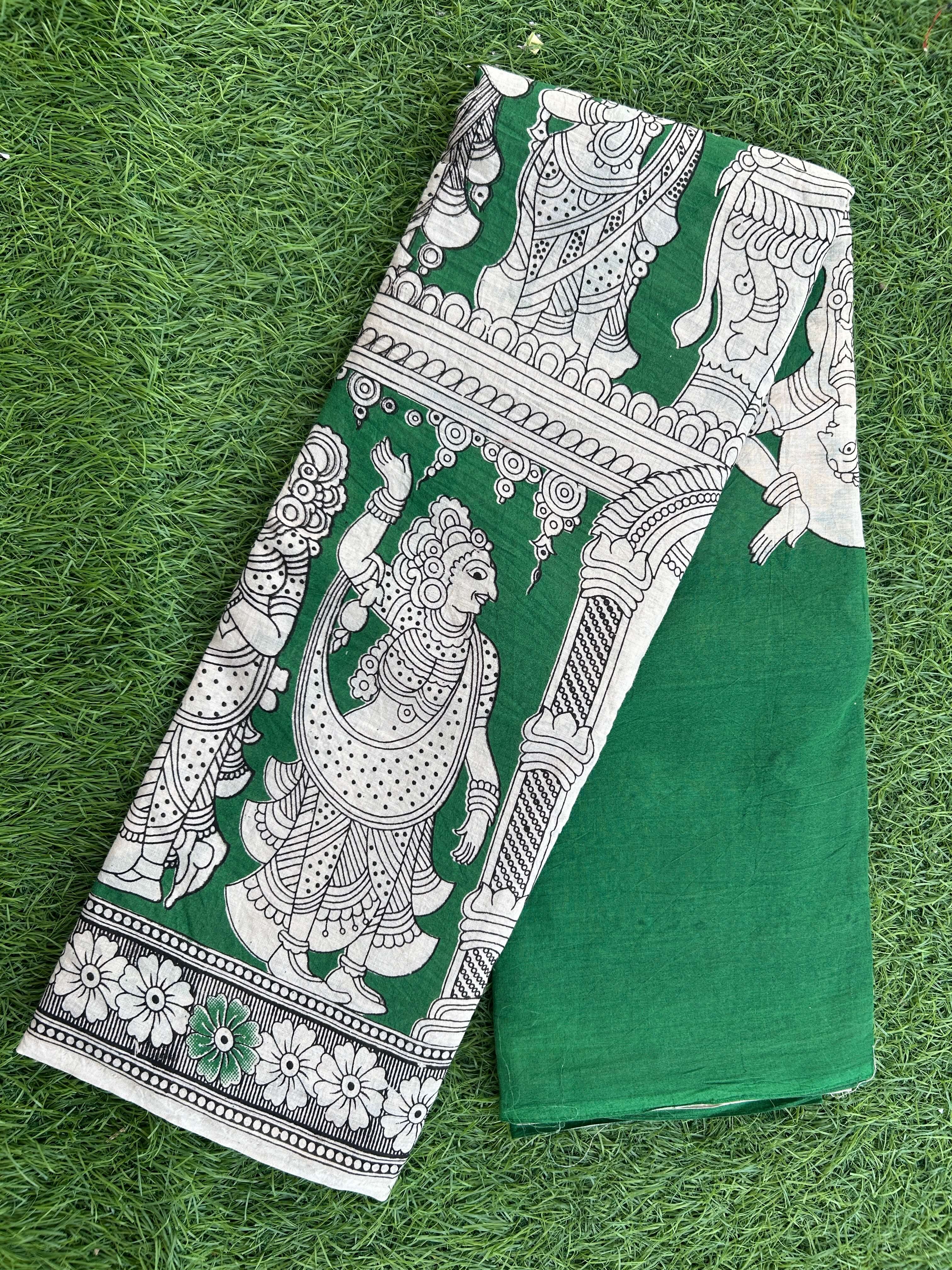 Kalamkari Cotton Saree – KCS-M482