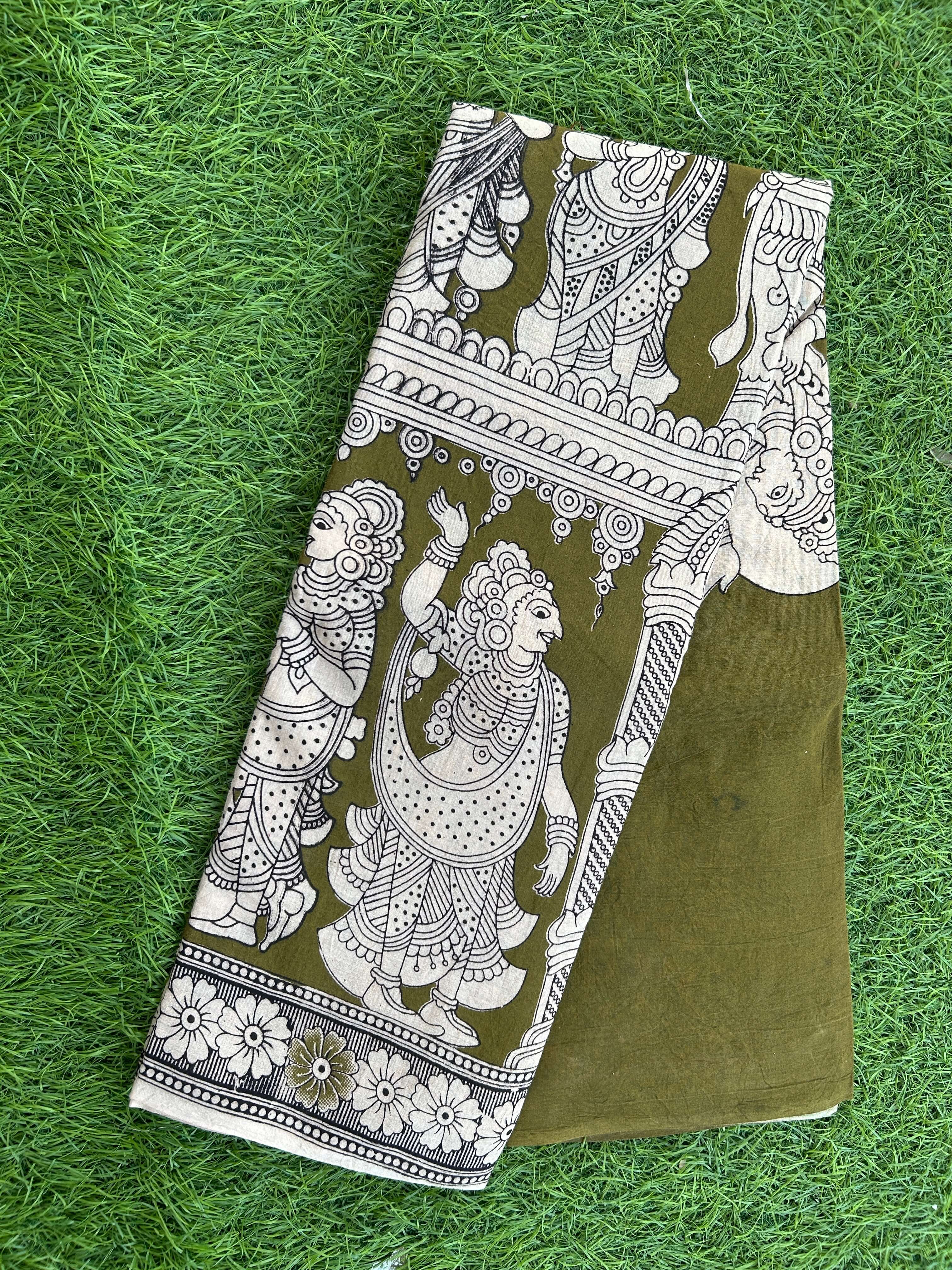 Kalamkari Cotton Saree – KCS-M480