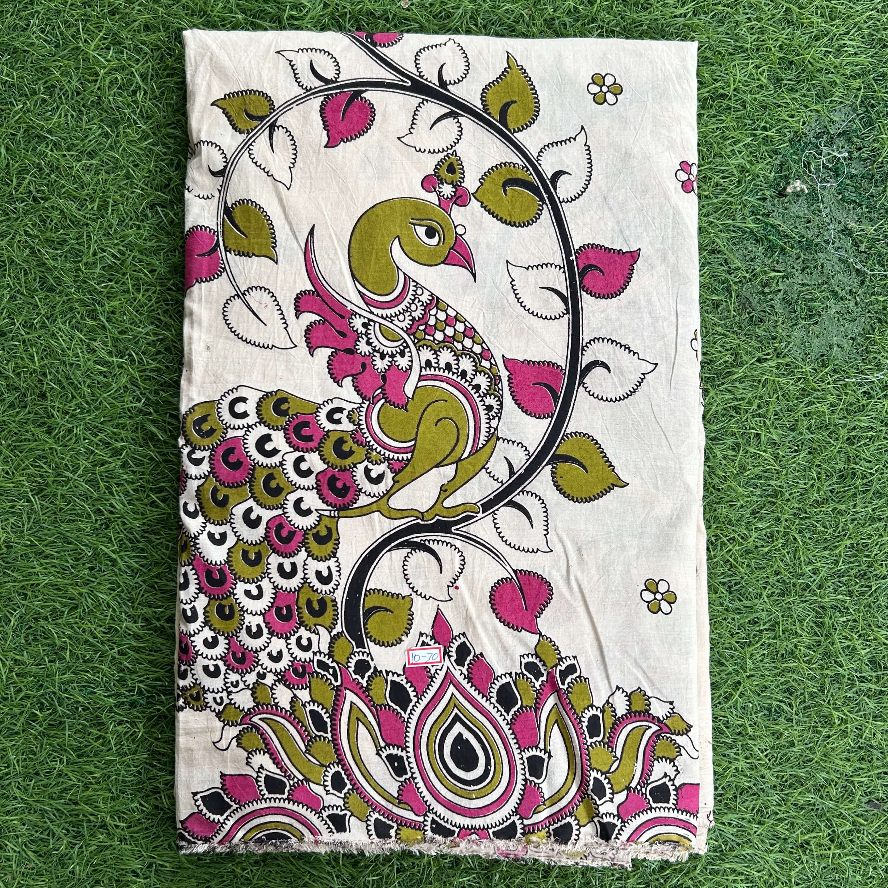 Kalamkari Screen Printed Cotton Fabric - M018