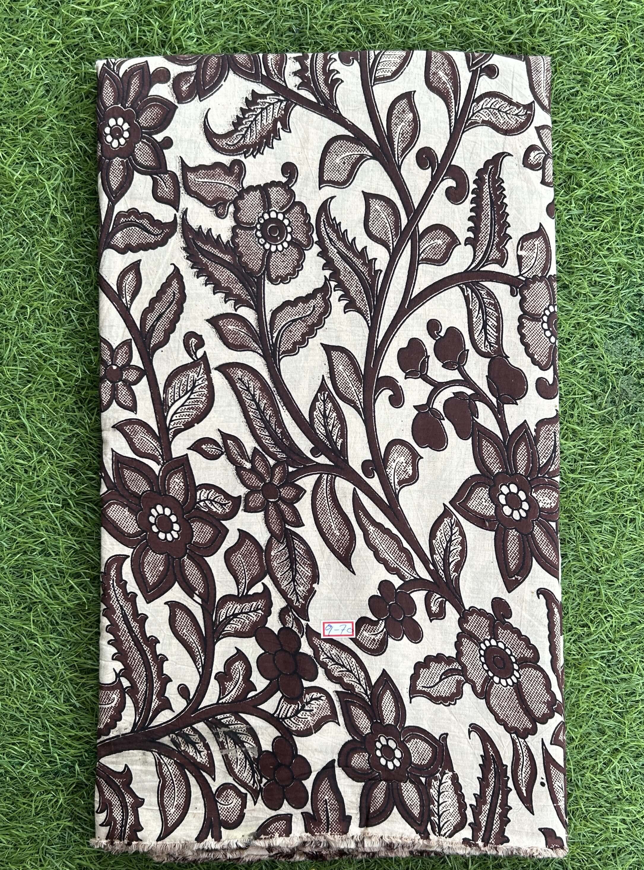 Kalamkari Screen Printed Cotton Fabric - M019