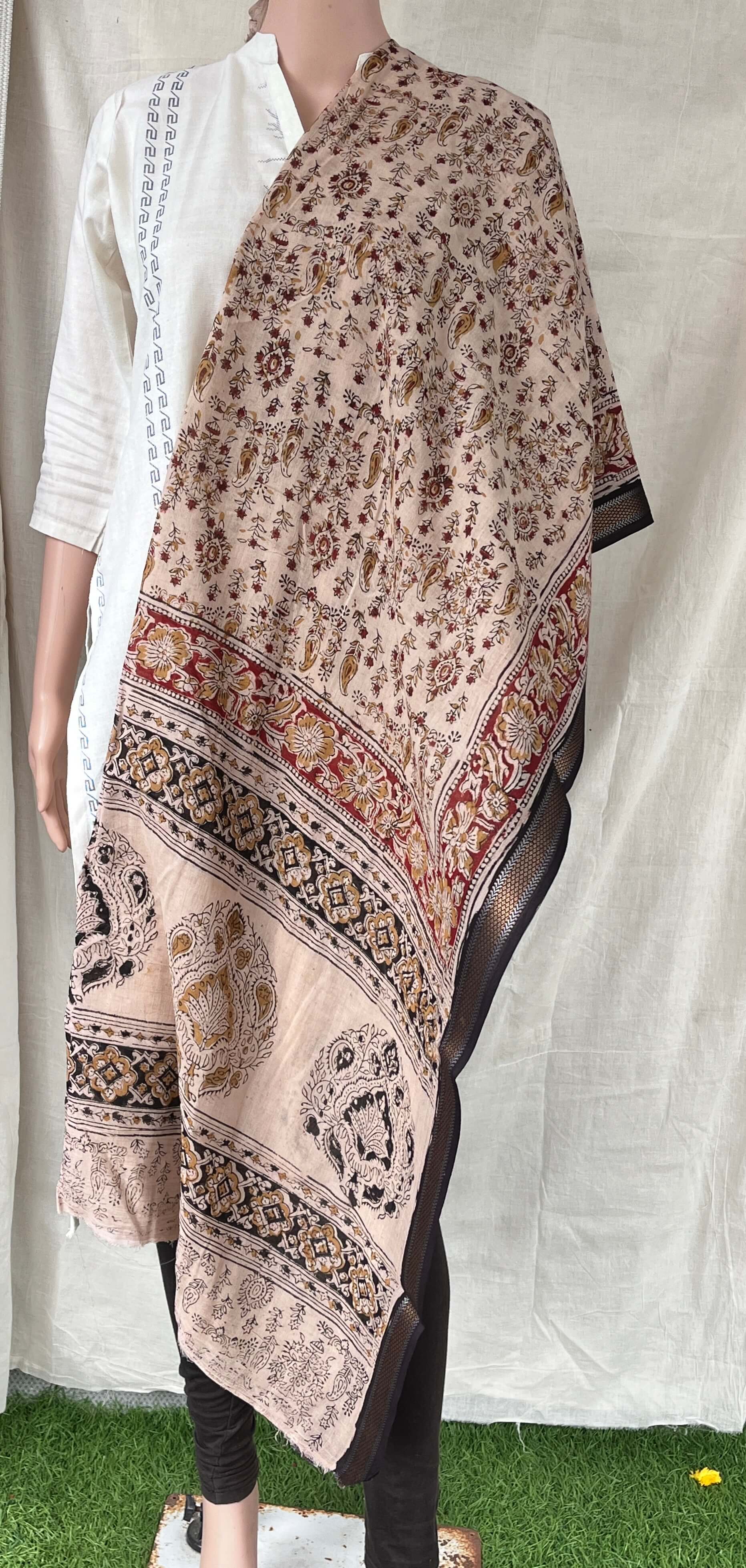 Kalamkari Dupatta- KHBD-ZB-M066