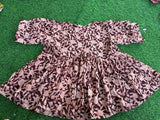 Handblock Kalamkari Flared Cotton Short Kurti - HBSK-C-M010