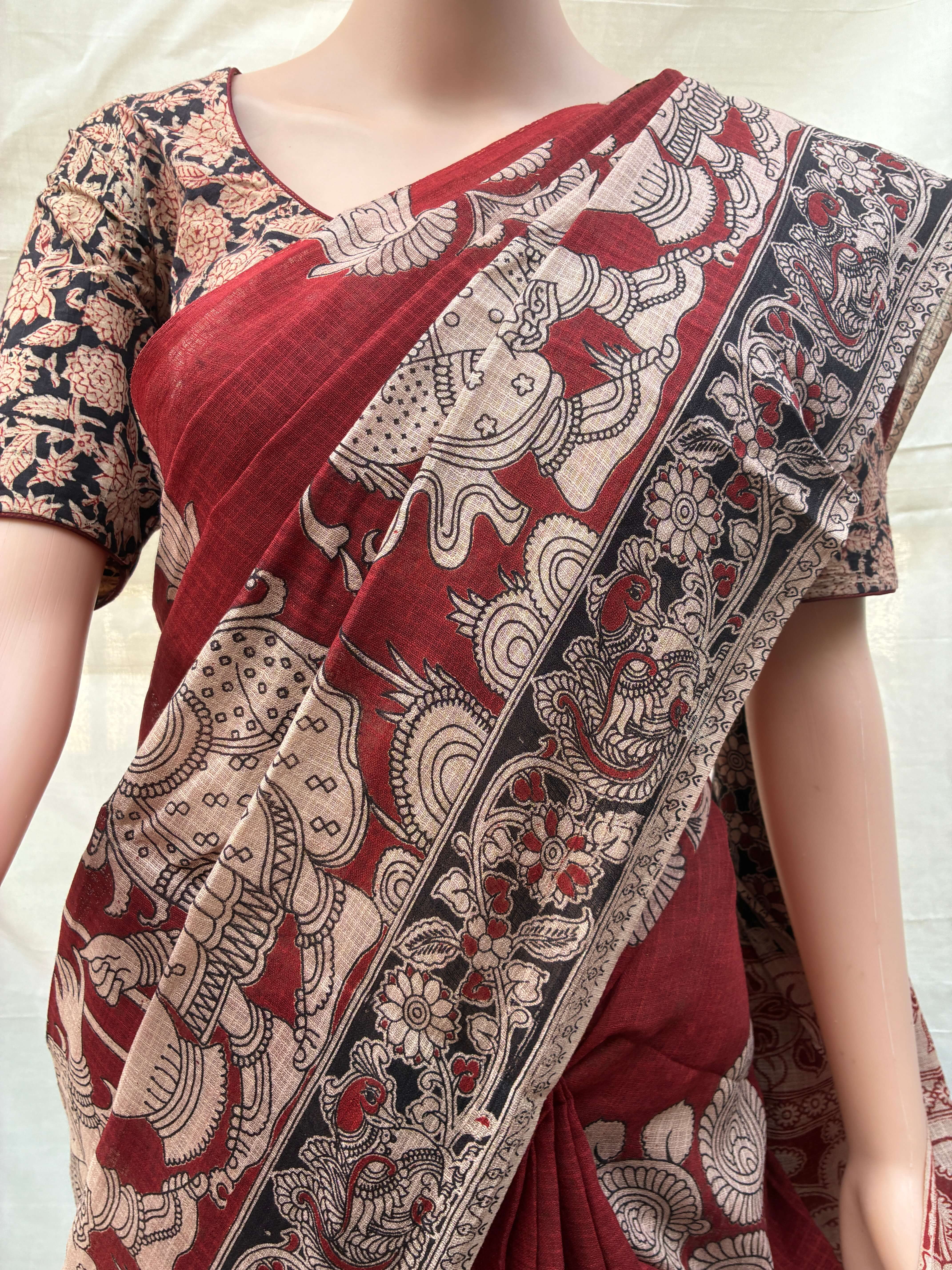 Kalamkari Kota Cotton Saree – KKCS-M157