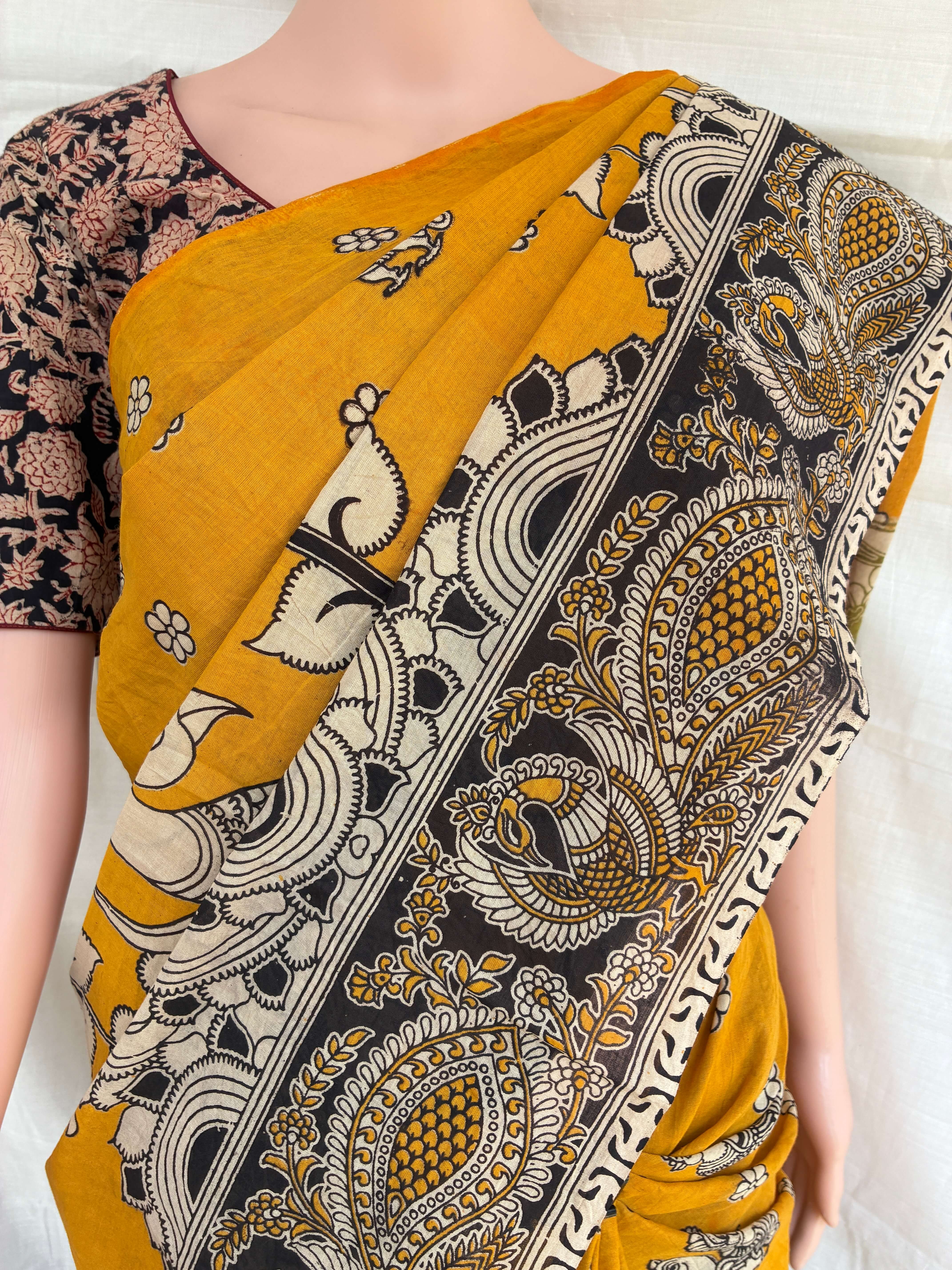 Kalamkari Cotton Saree – KCS-M538