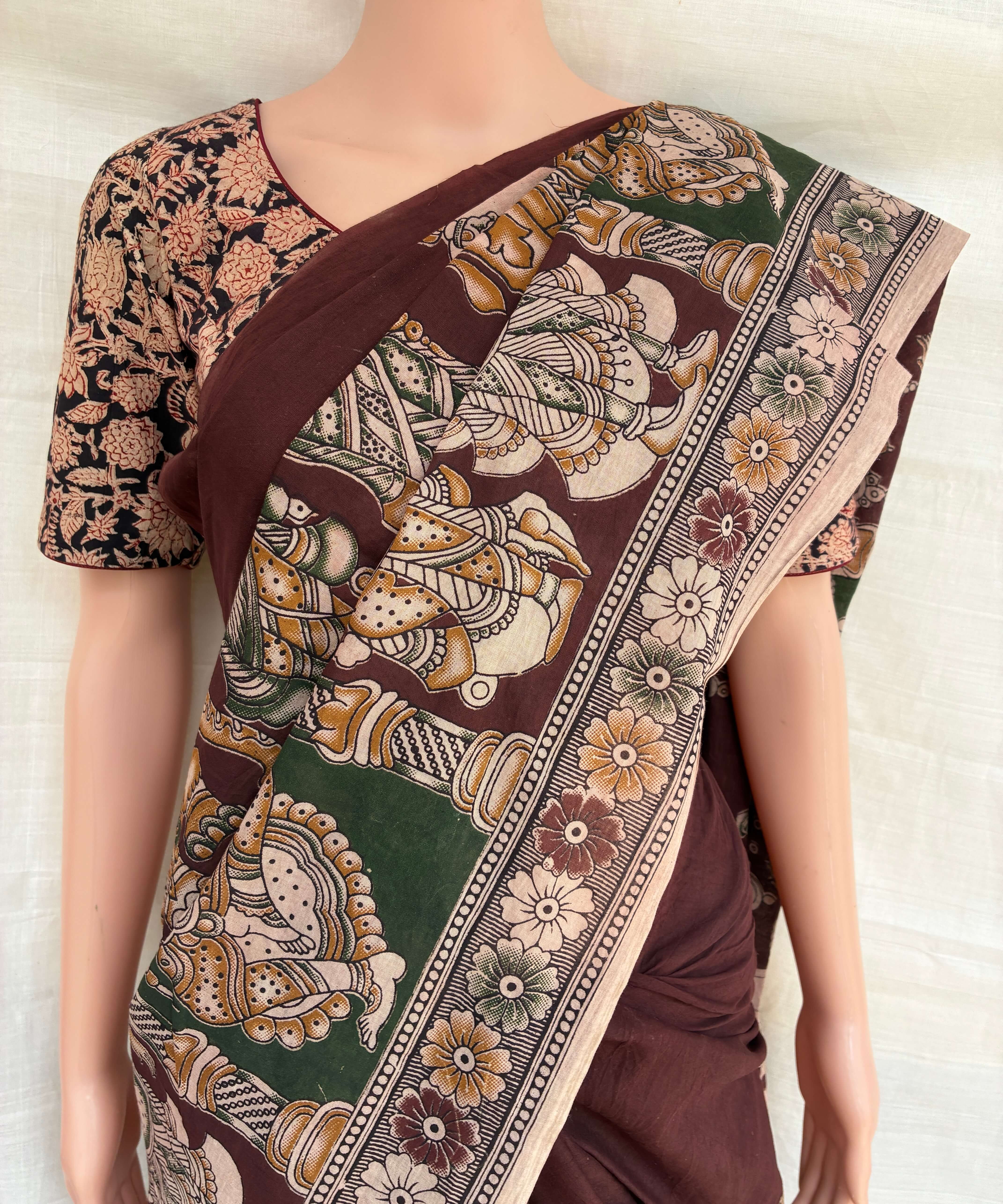 Kalamkari Cotton Saree – KCS-M452