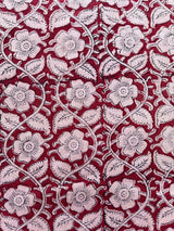 Kalamkari Block Printed Cotton Fabric - HBP-B014
