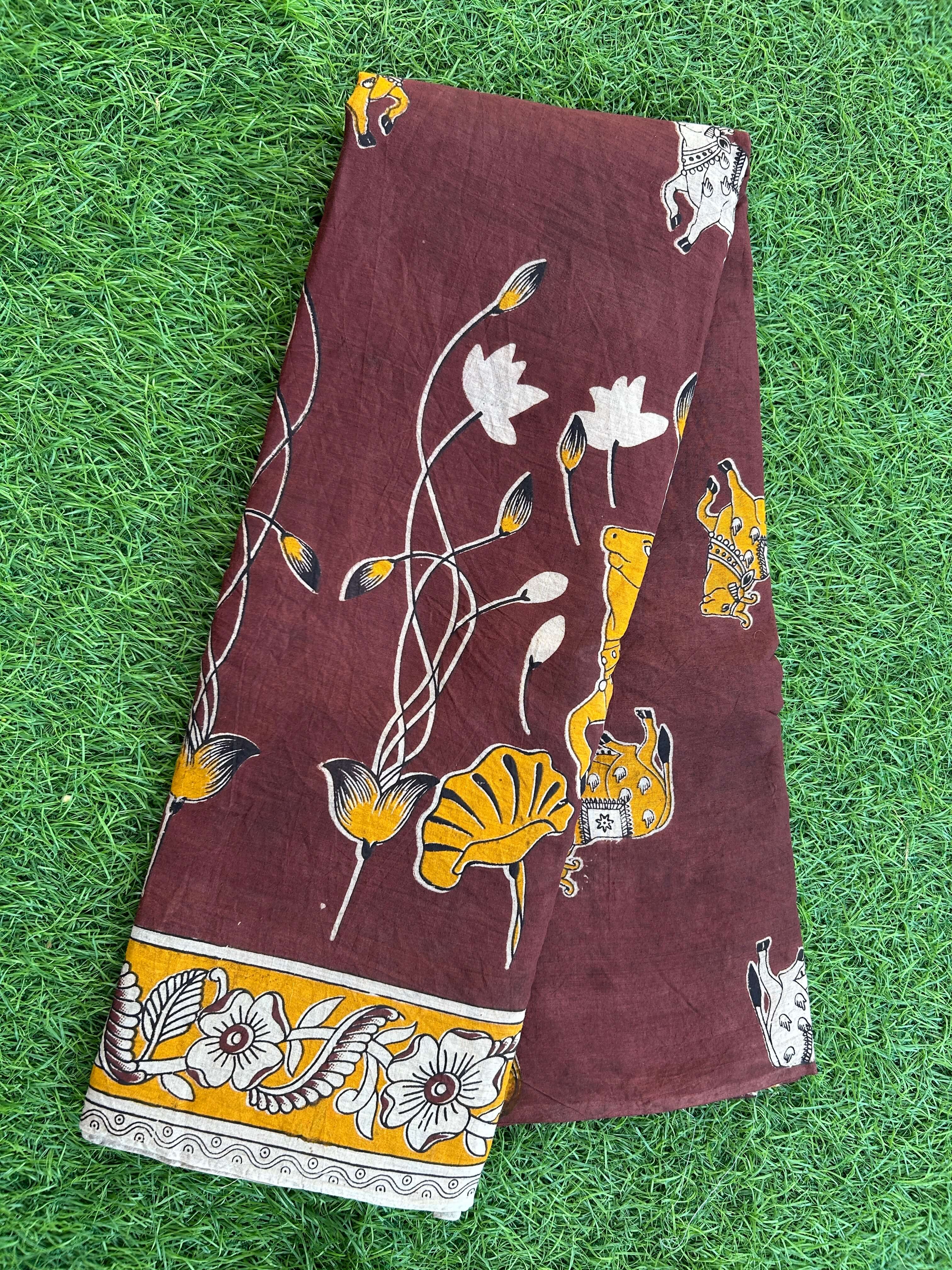 Kalamkari Cotton Saree – KCS-M511
