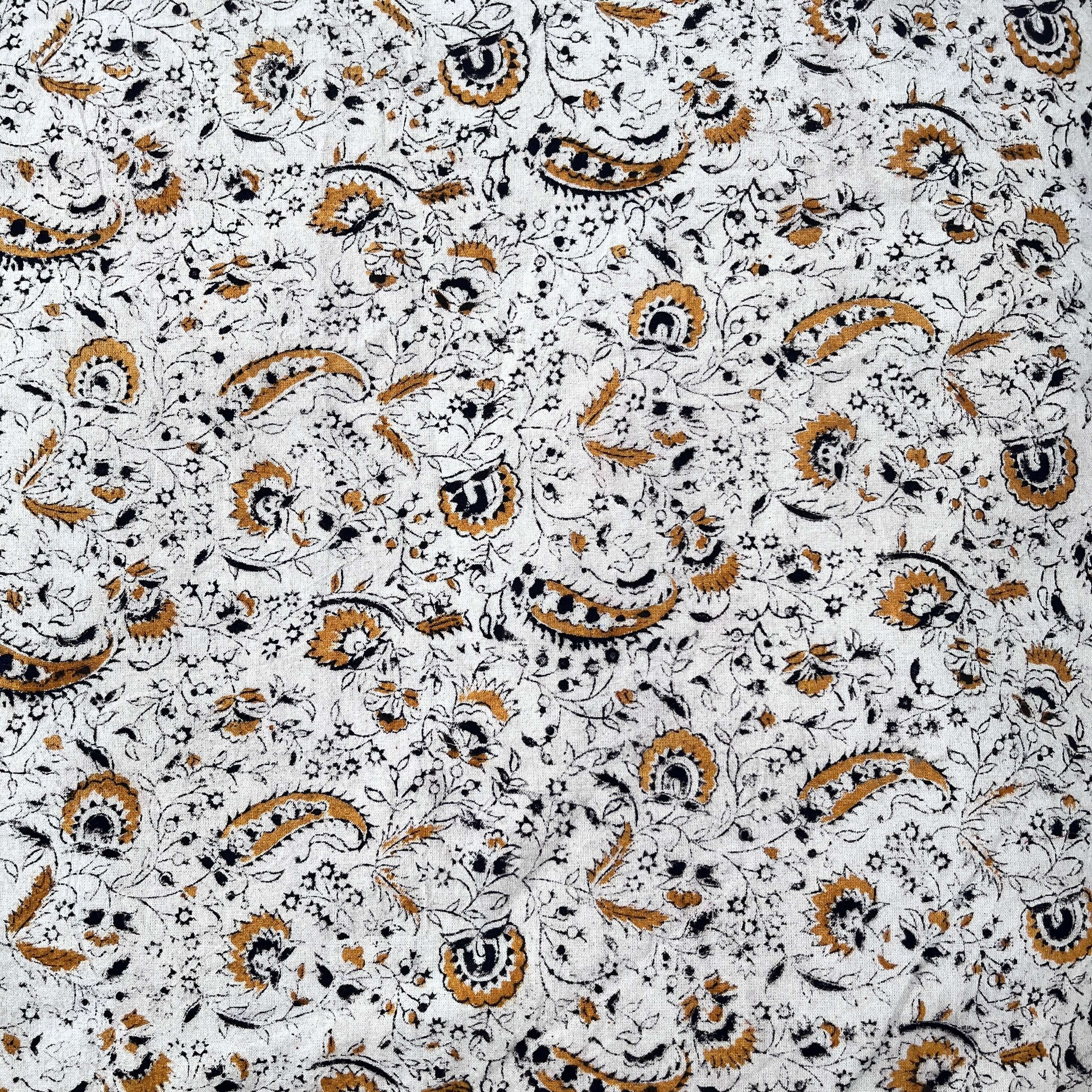 Kalamkari Block Printed Cotton Fabric - HBP-B047