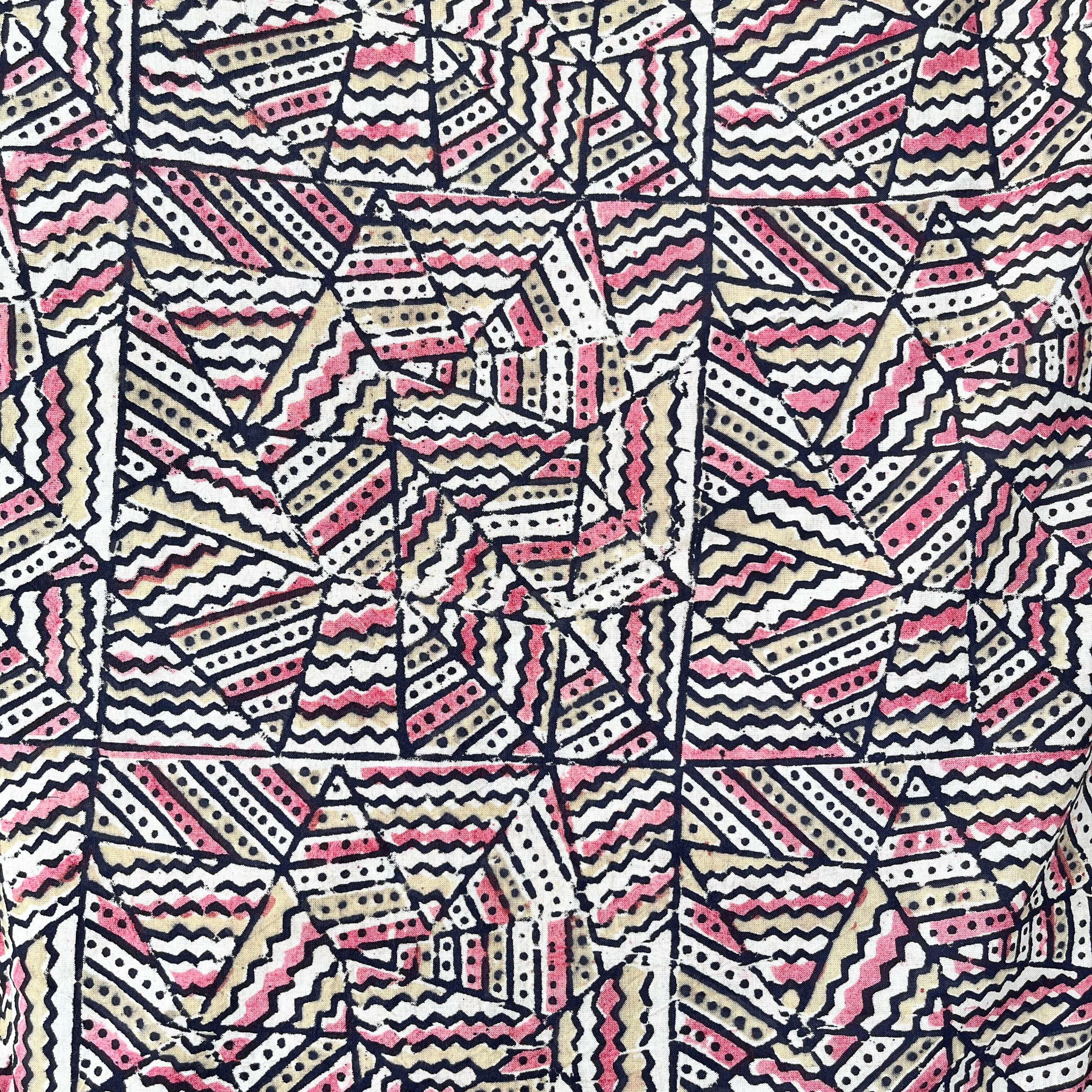 Kalamkari Block Printed Cotton Fabric - HBP-B057