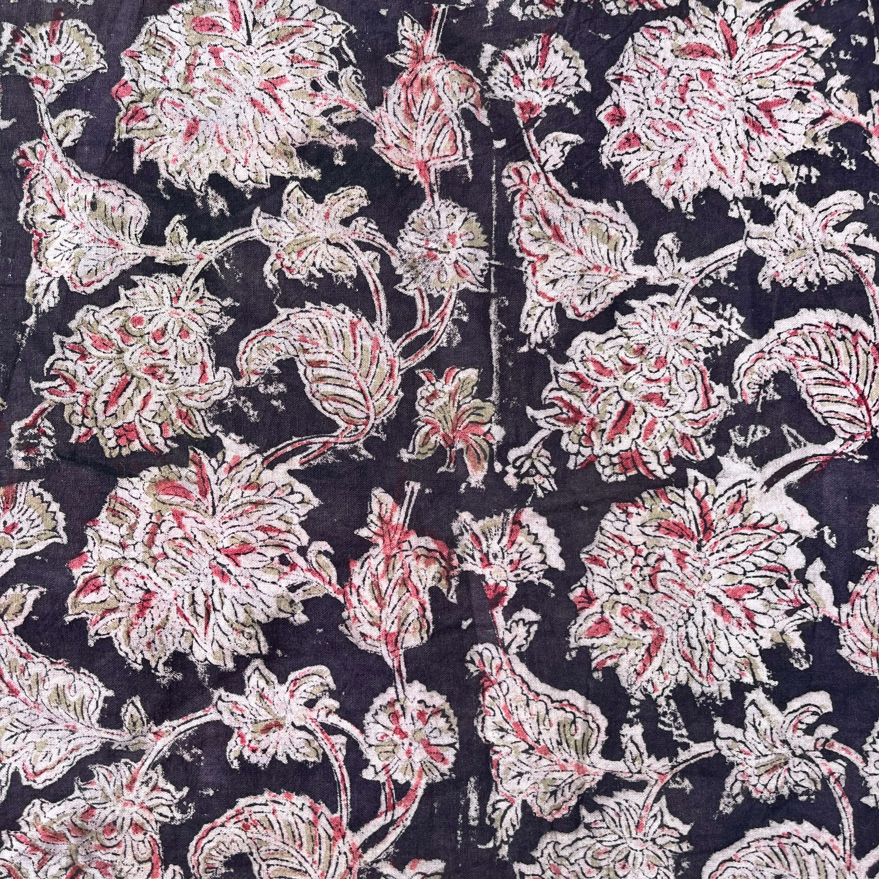 Kalamkari Block Printed Cotton Fabric - HBP-B060