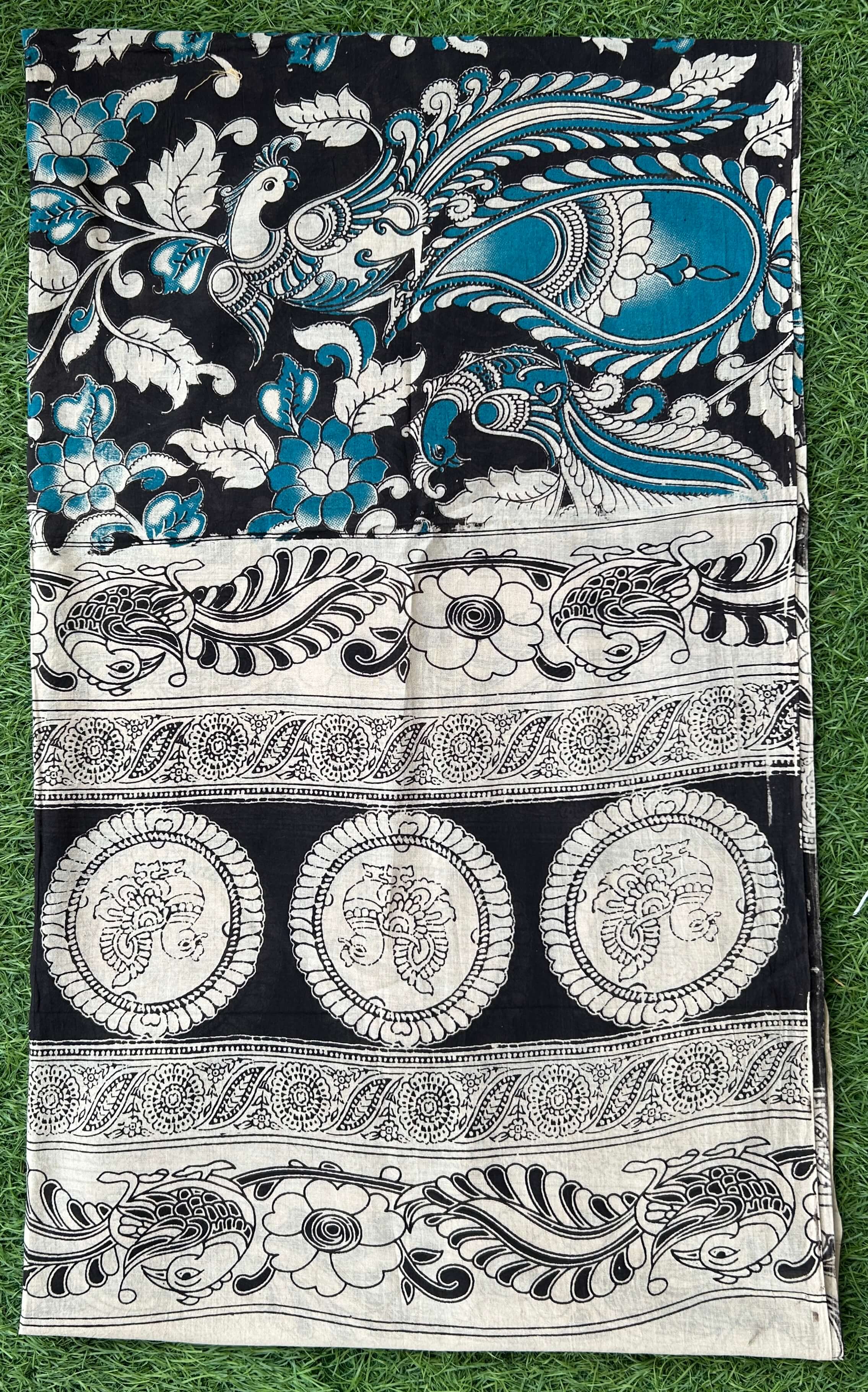Kalamkari Cotton Screen Print Dupatta- KSPCD-M198