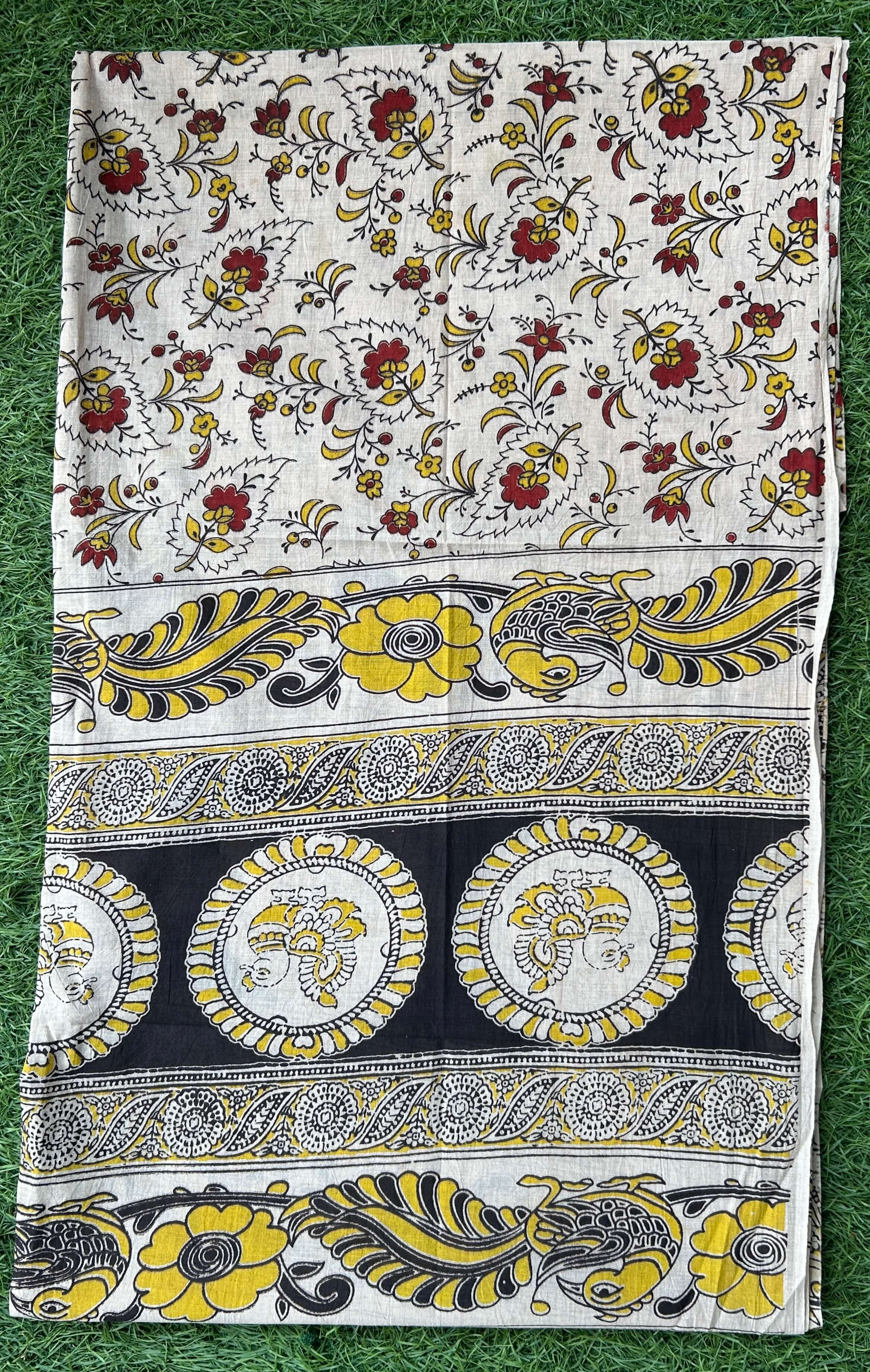 Kalamkari Cotton Screen Print Dupatta- KSPCD-M196