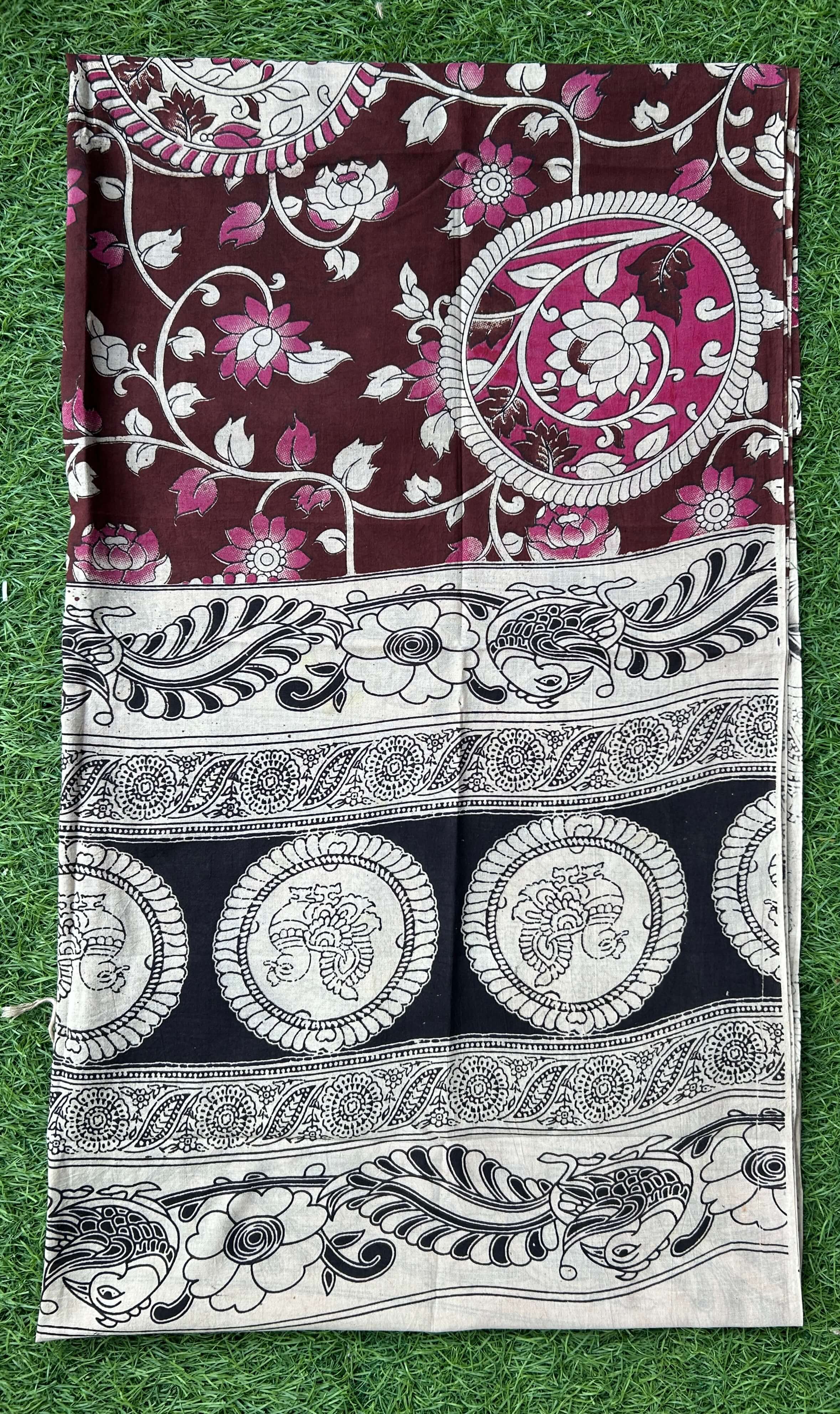 Kalamkari Cotton Screen Print Dupatta- KSPCD-M195