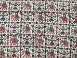 Kalamkari Block Printed Cotton Fabric - HBP-B022
