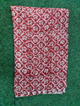 Kalamkari Block Printed Chennuri Silk Fabric - HBPS-B046