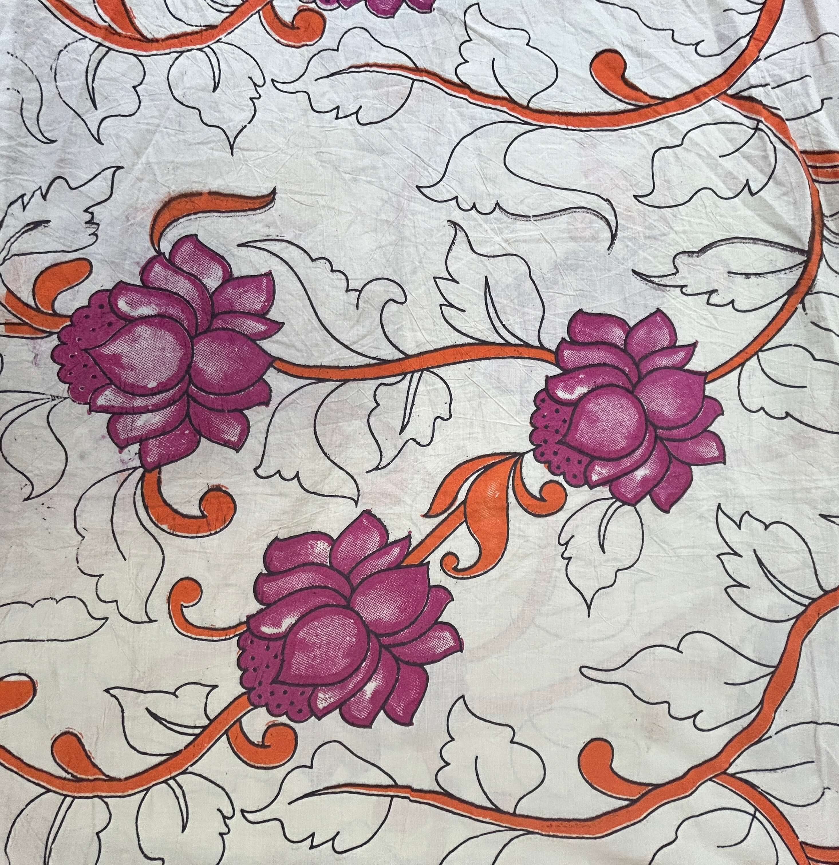 Kalamkari Screen Printed Cotton Fabric - SPF-S003