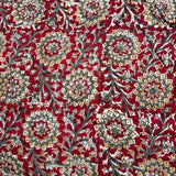 Kalamkari Block Printed Chennuri Silk Fabric - HBPS-B033